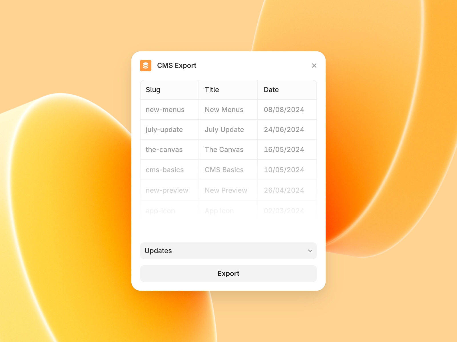 Thumbnail 2 for CMS Export, a Framer Marketplace template by Framer.