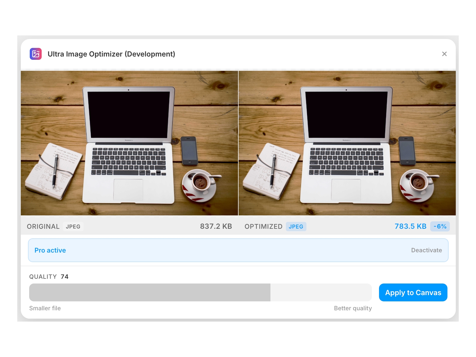 Screenshot 4 for Ultra Image Optimizer, a Framer Marketplace plugin by AIPod.