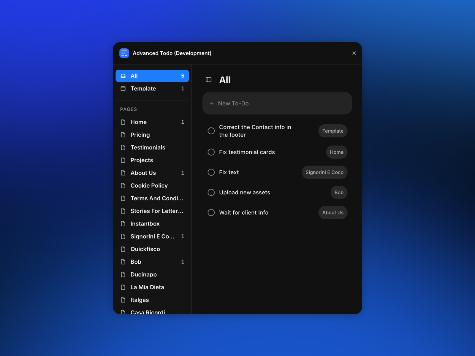 Thumbnail 1 for Advanced To-Do List, a Framer Marketplace template by Edoardo Galati.