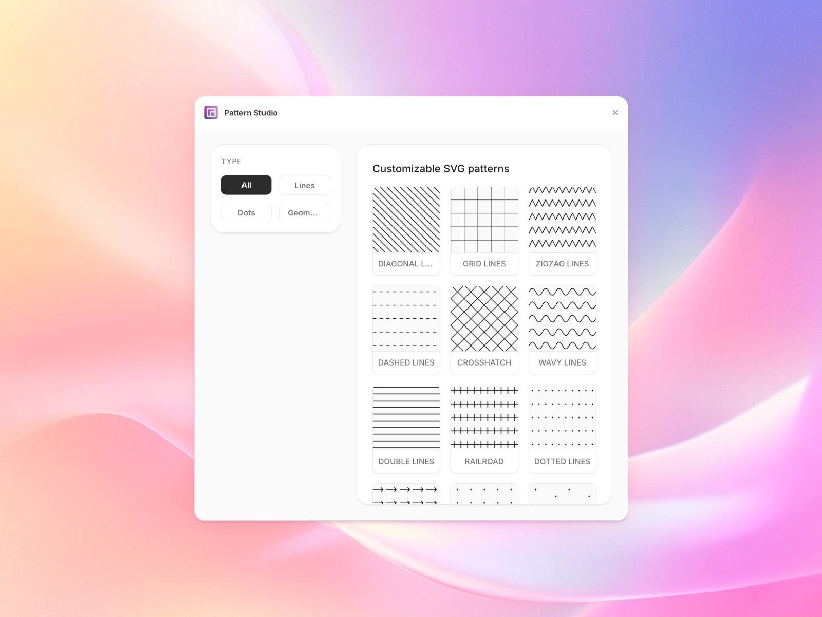 Thumbnail 1 for Pattern Studio, a Framer Marketplace template by Damola Akinleye.