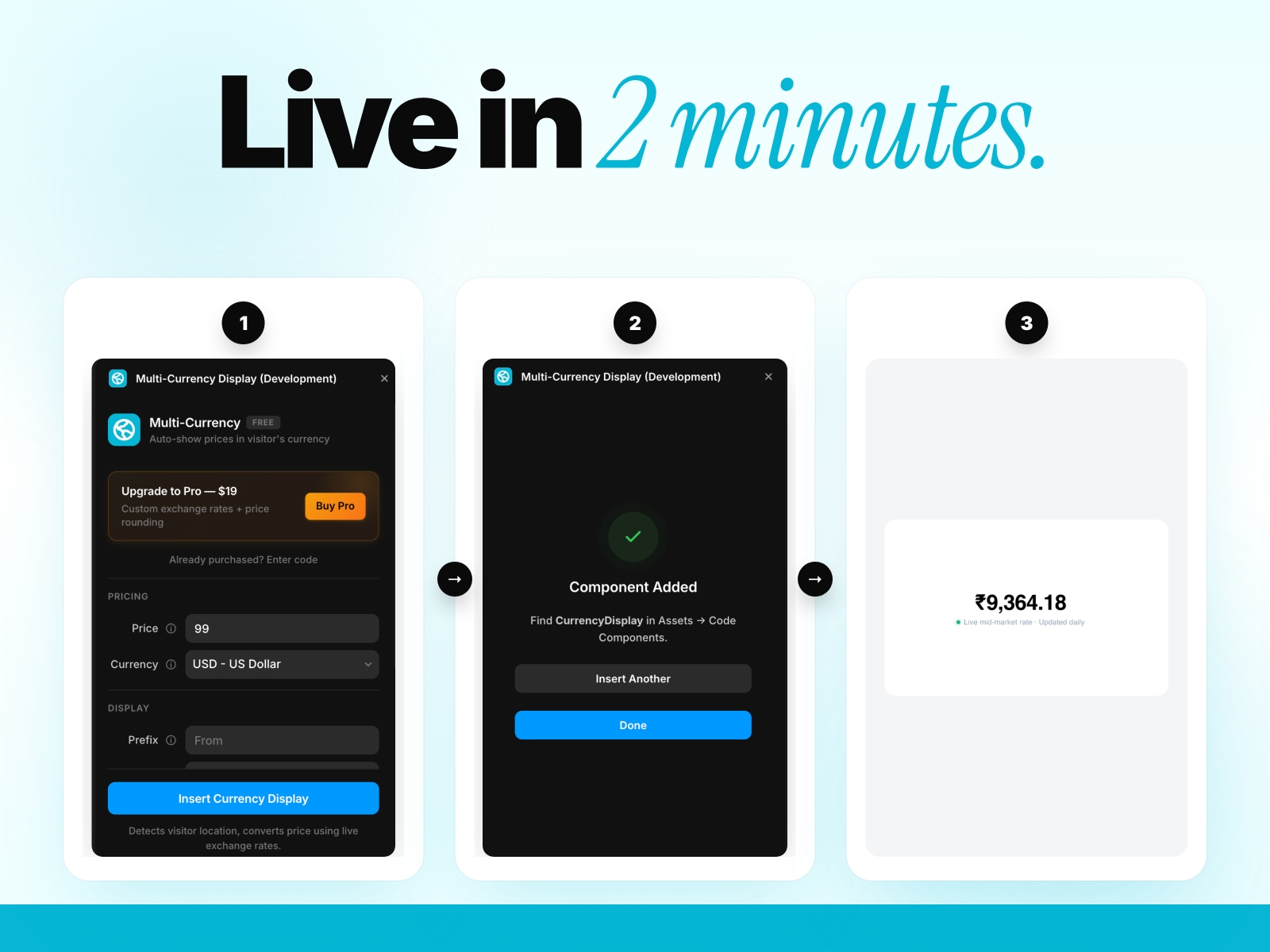 Thumbnail 2 for Multi-Currency Display, a Framer Marketplace template by Khushal Dewra (KDX Studios).