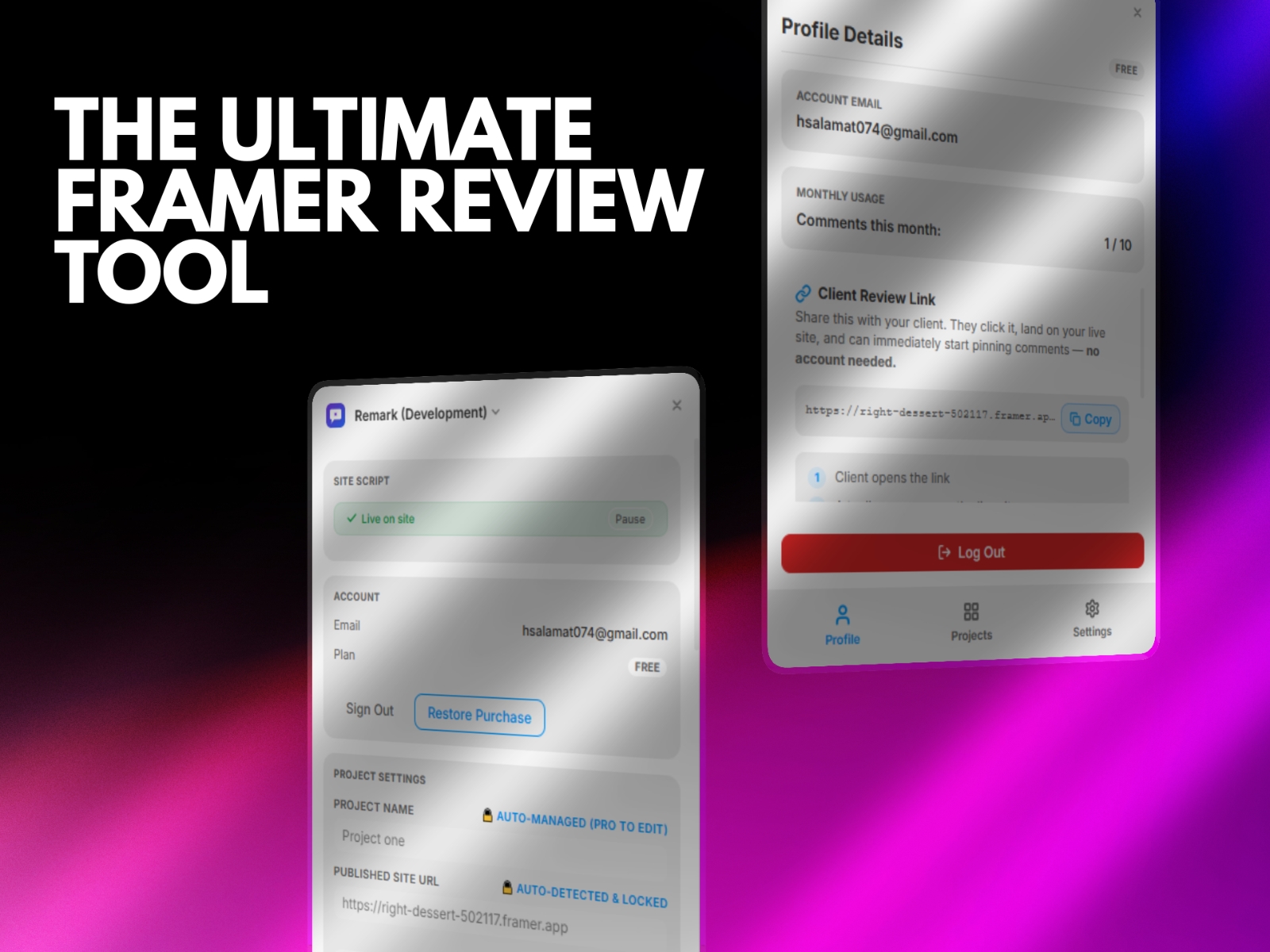 Thumbnail 1 for Remark, a Framer Marketplace plugin by Framora Studio .