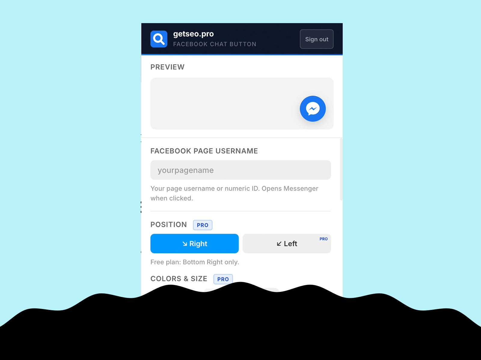Thumbnail 2 for Facebook Chat Button by getseo.pro, a Framer Marketplace template by getseo.pro _.