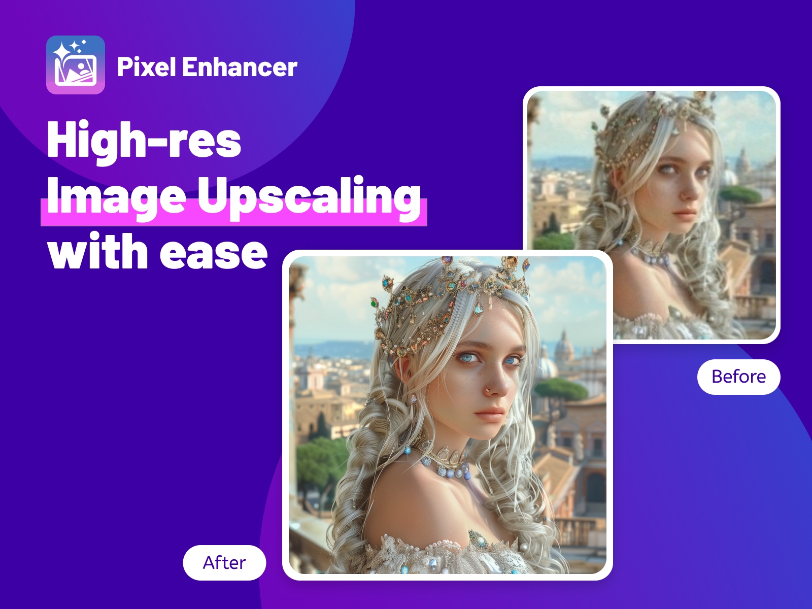 Thumbnail 1 for Pixel Enhancer, a Framer Marketplace template by AIGC Hacker.