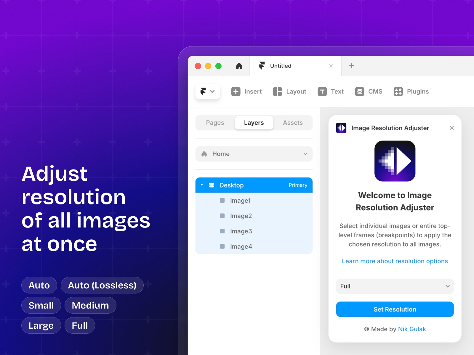 Thumbnail 2 for Image Resolution Adjuster, a Framer Marketplace template by Nik Gulak.