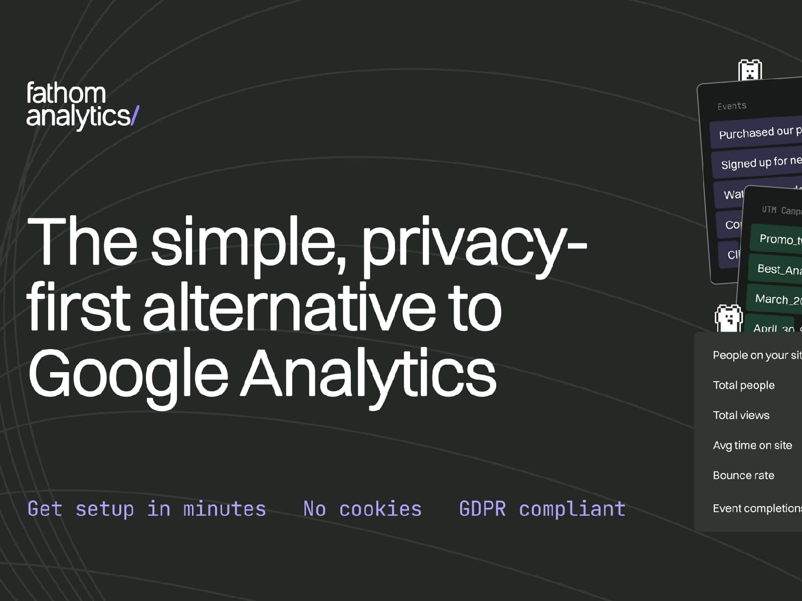 Thumbnail 1 for Fathom Analytics, a Framer Marketplace template by Jesse Klotz.