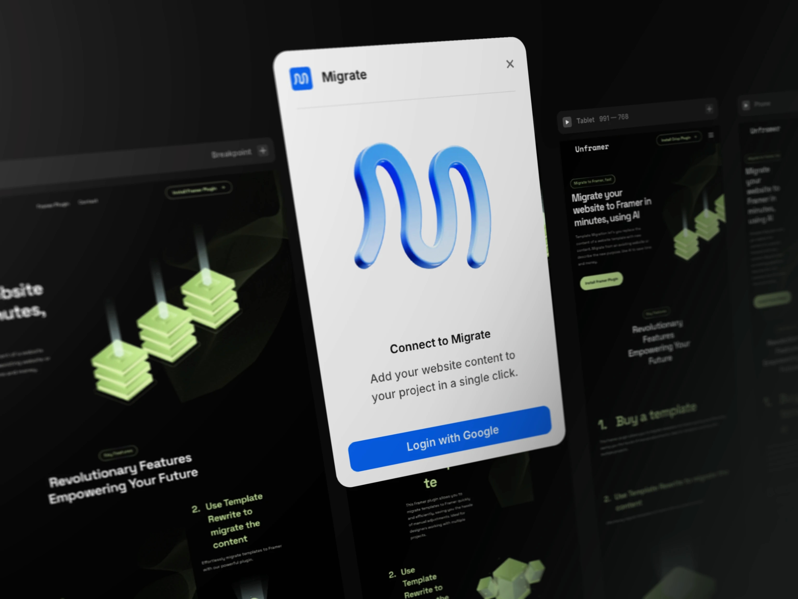 Screenshot 4 for Migrate, a Framer Marketplace plugin by Tommy D. Rossi.
