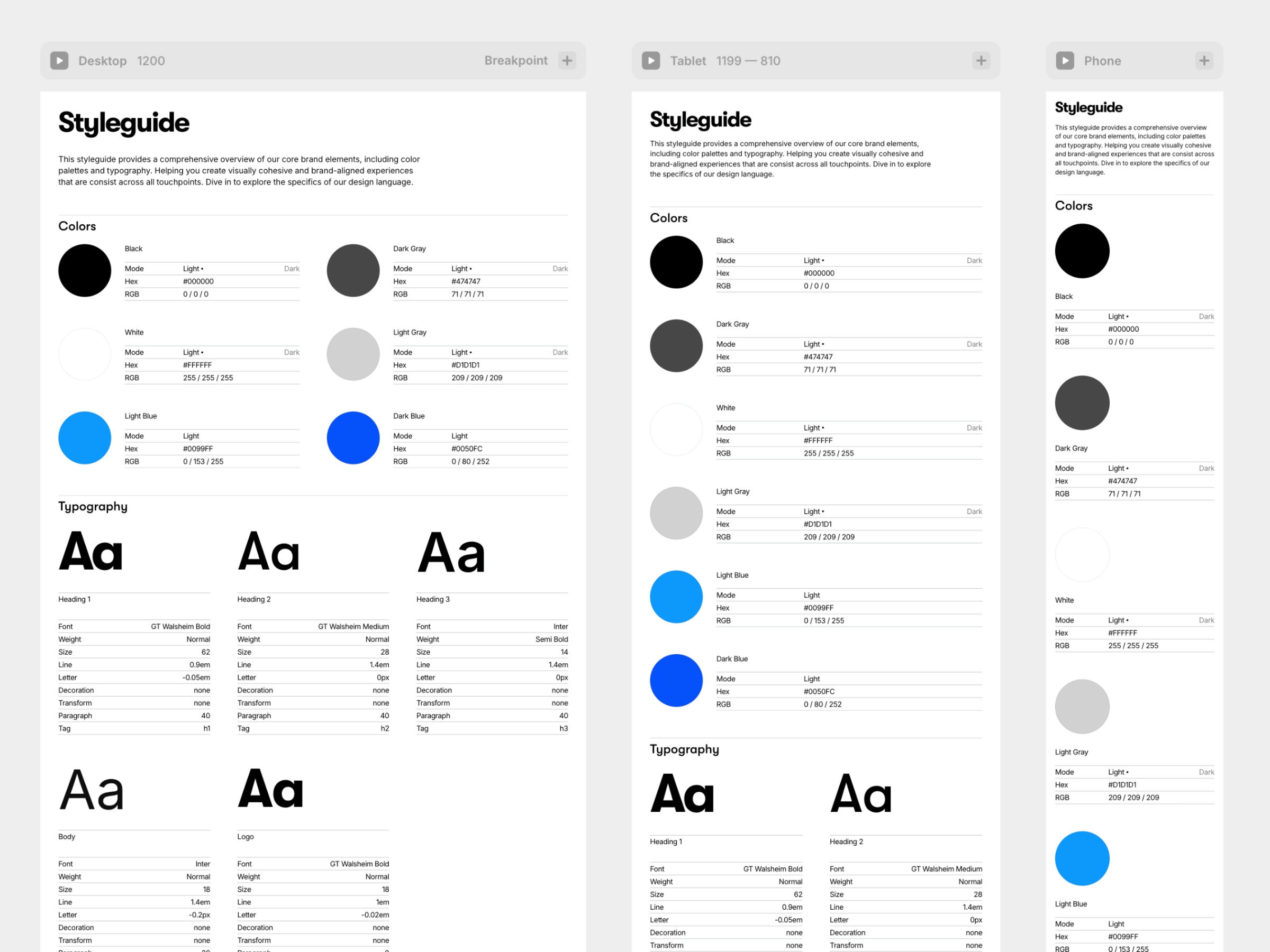 Screenshot 3 for Styleguide Generator, a Framer Marketplace plugin by Favorit × Frame.