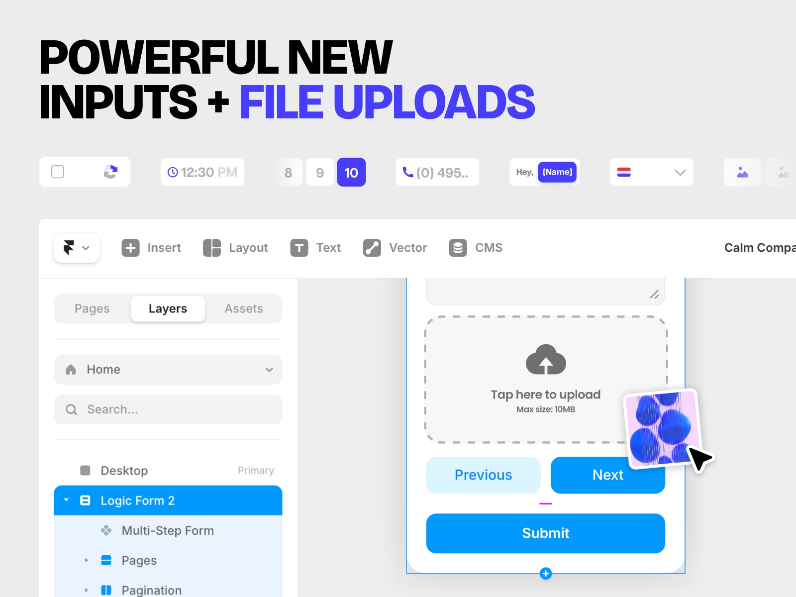 Thumbnail 2 for FramerForms, a Framer Marketplace plugin by Insert Frame.