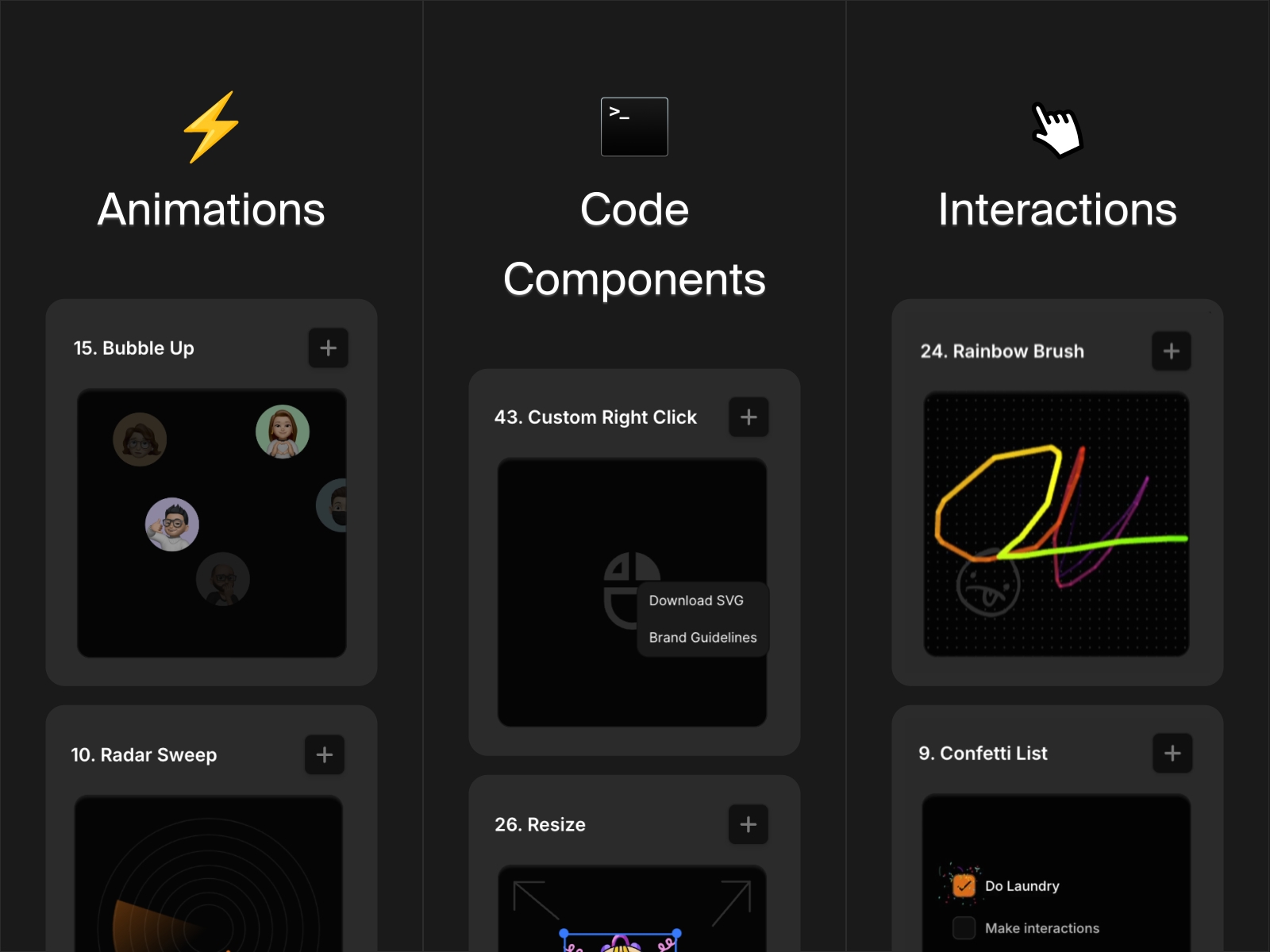 Screenshot 3 for Asset Cards, a Framer Marketplace plugin by Nabeel.