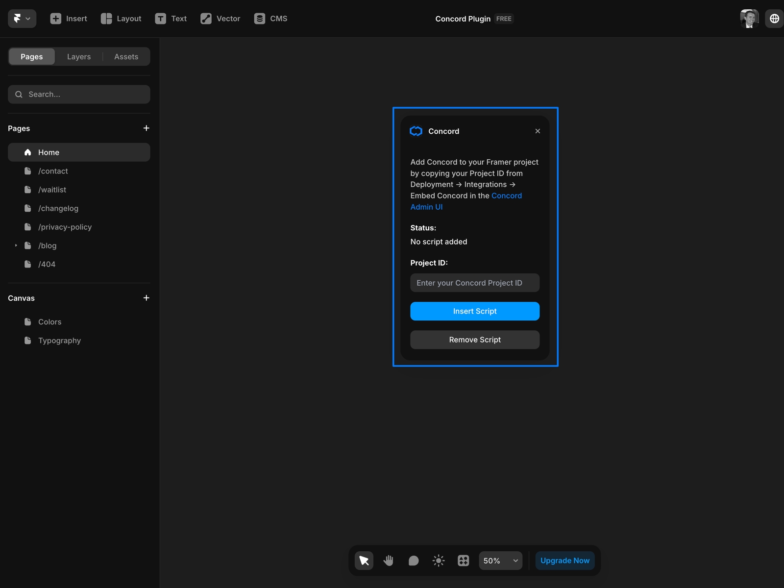 Thumbnail 1 for Concord, a Framer Marketplace template by Concord.