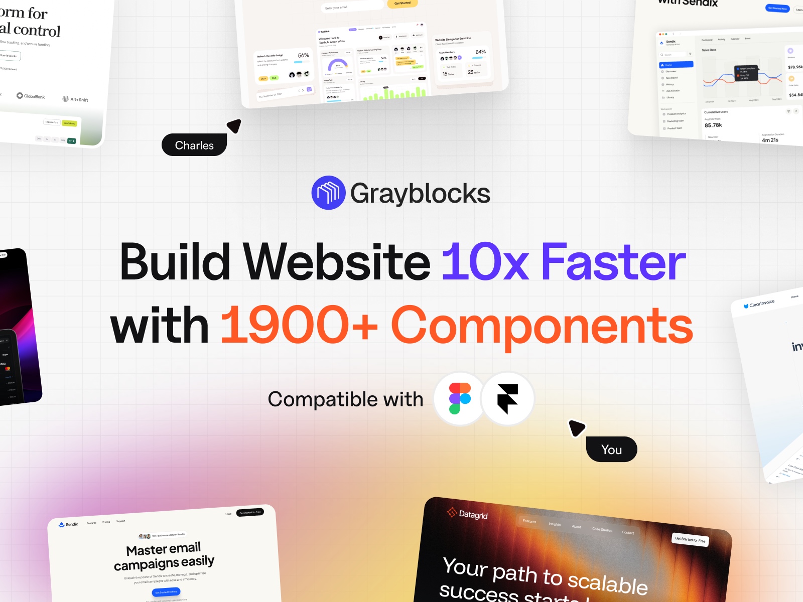 Thumbnail 1 for GrayBlocks, a Framer Marketplace template by Framerbite.