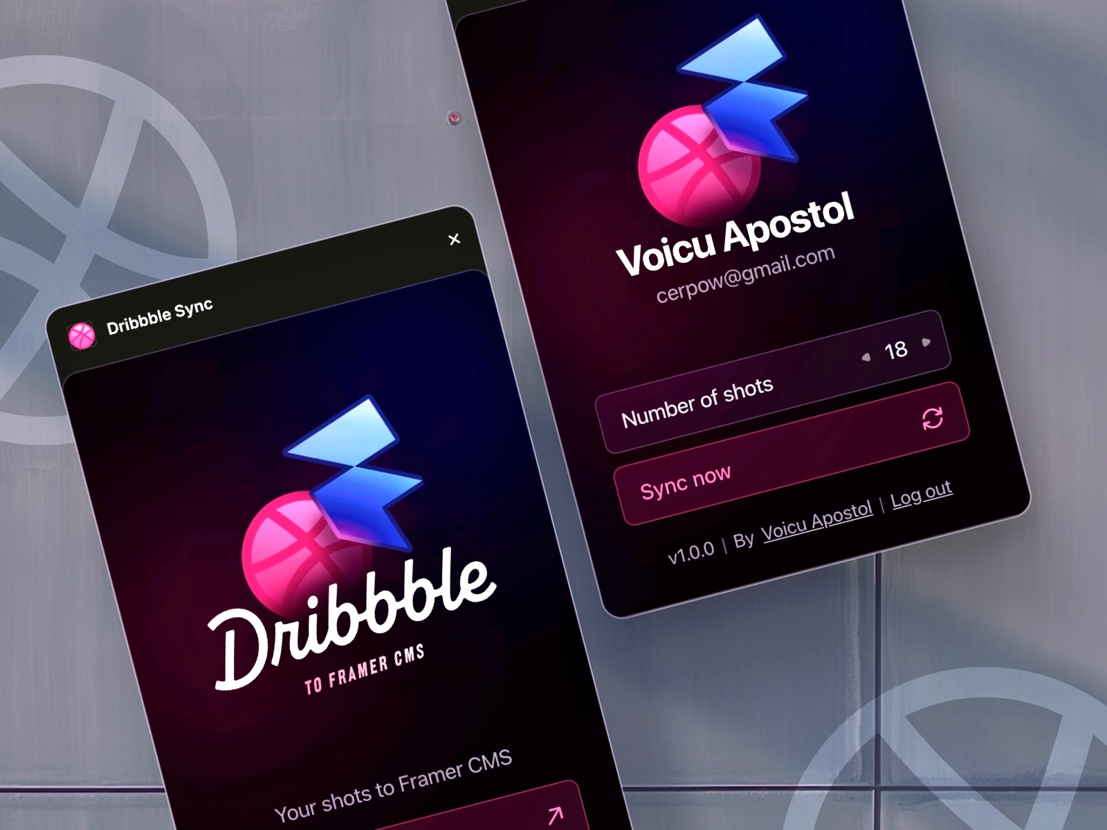 Screenshot 4 for Dribbble Sync, a Framer Marketplace plugin by Voicu Apostol.