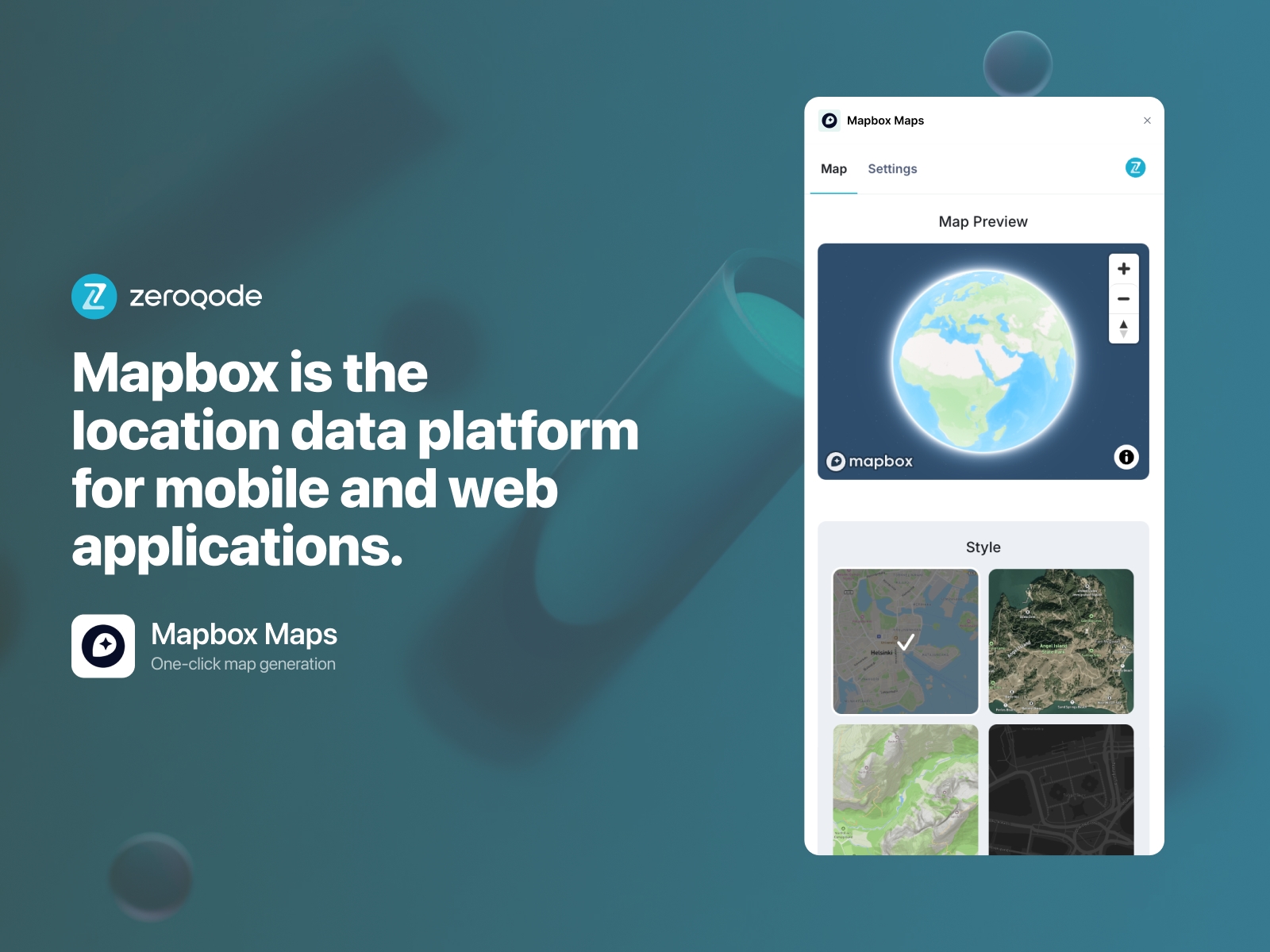 Thumbnail 1 for MapBox Maps, a Framer Marketplace template by Zeroqode.