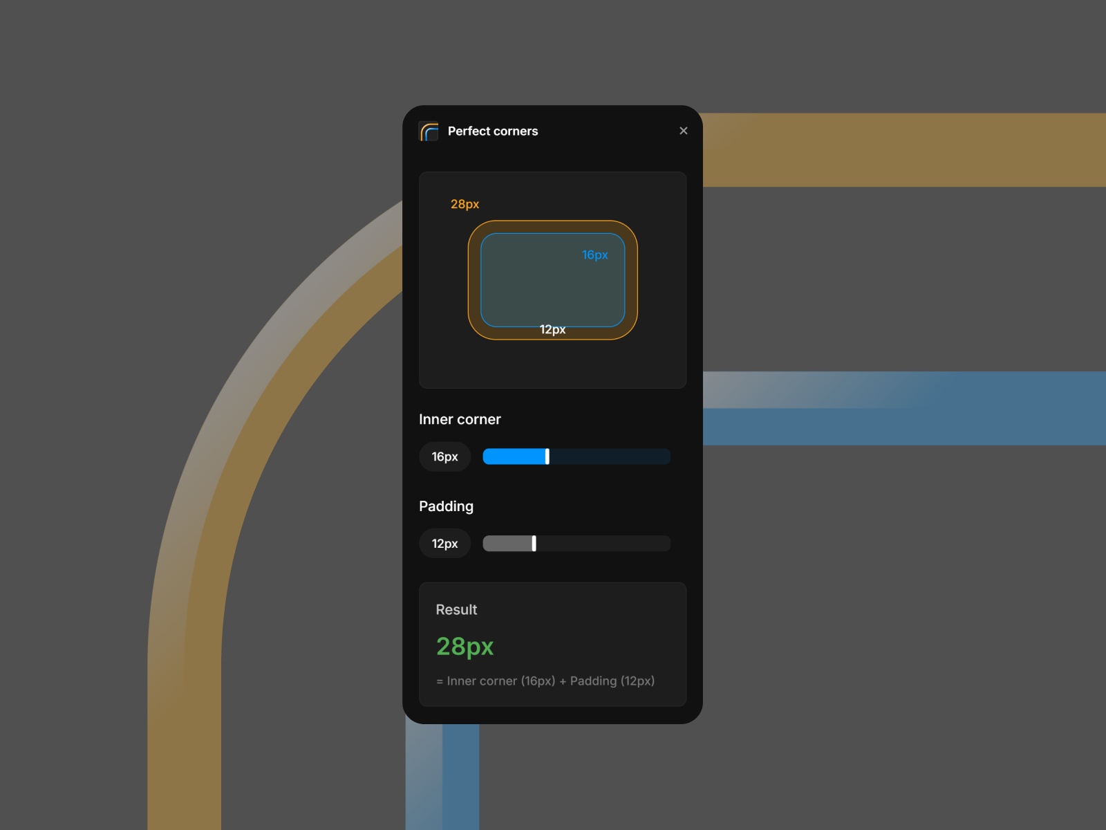 Thumbnail 1 for Perfect corners, a Framer Marketplace template by Laurens van Vliet.