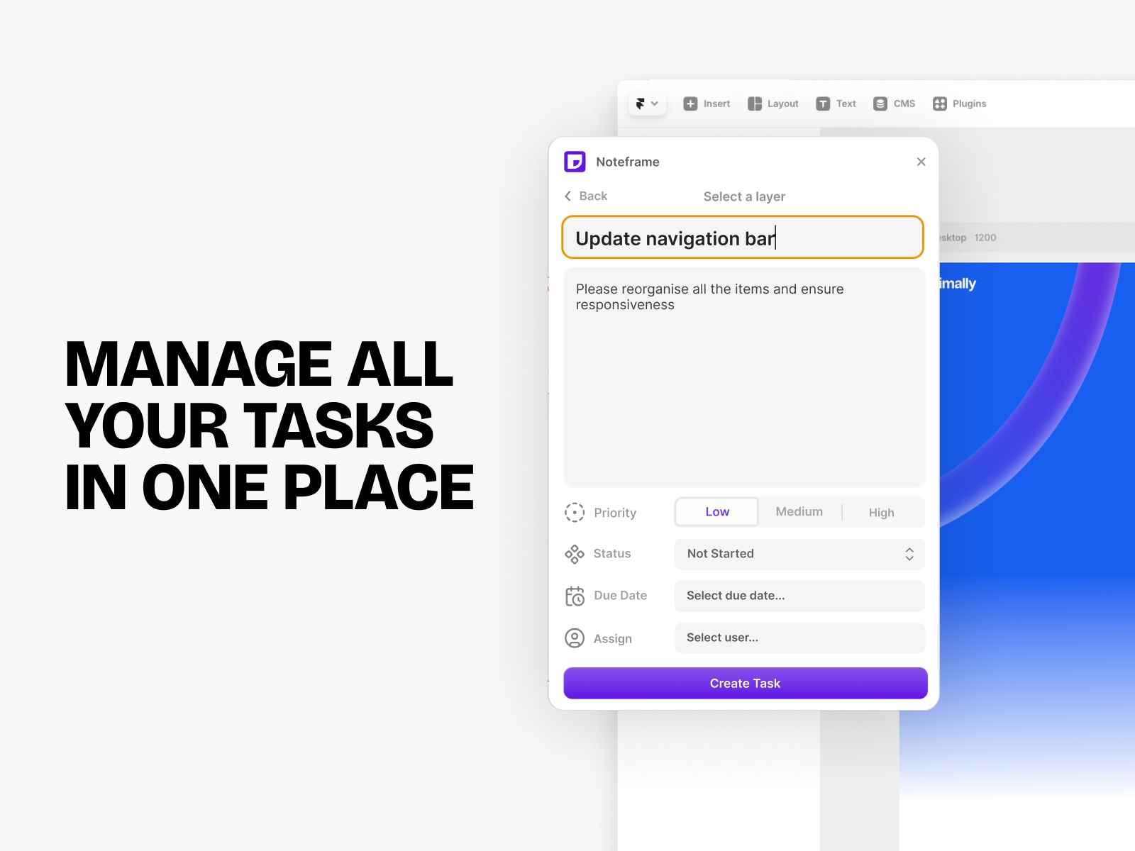 Thumbnail 2 for Noteframe, a Framer Marketplace plugin by Insert Frame.