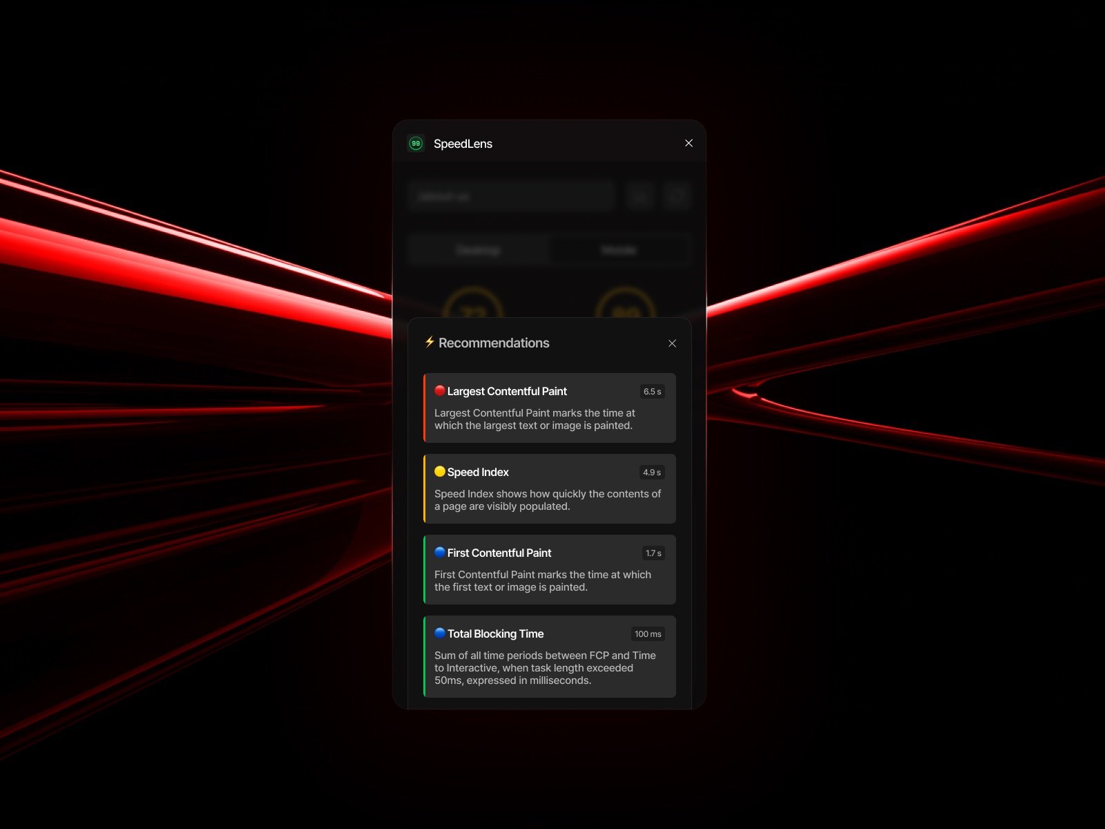 Screenshot 3 for SpeedLens, a Framer Marketplace plugin by Emre Aktaş.