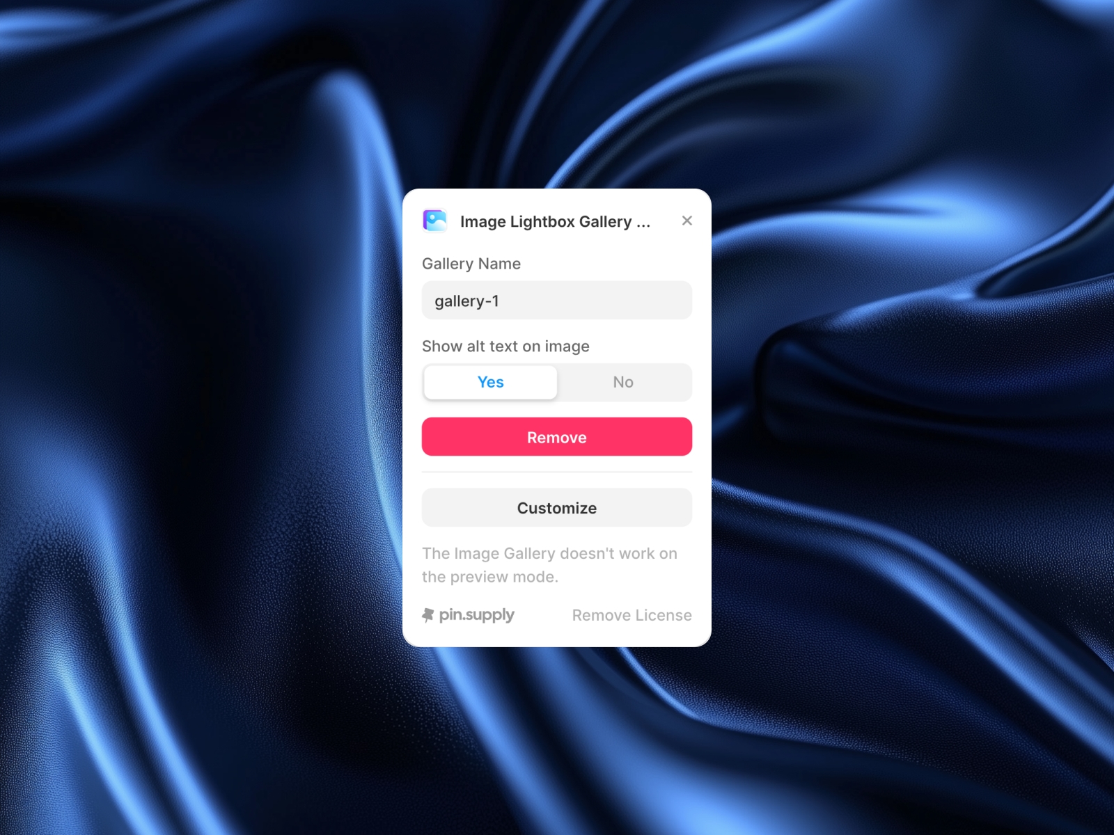 Screenshot 4 for Image Lightbox Gallery, a Framer Marketplace plugin by Şafak.