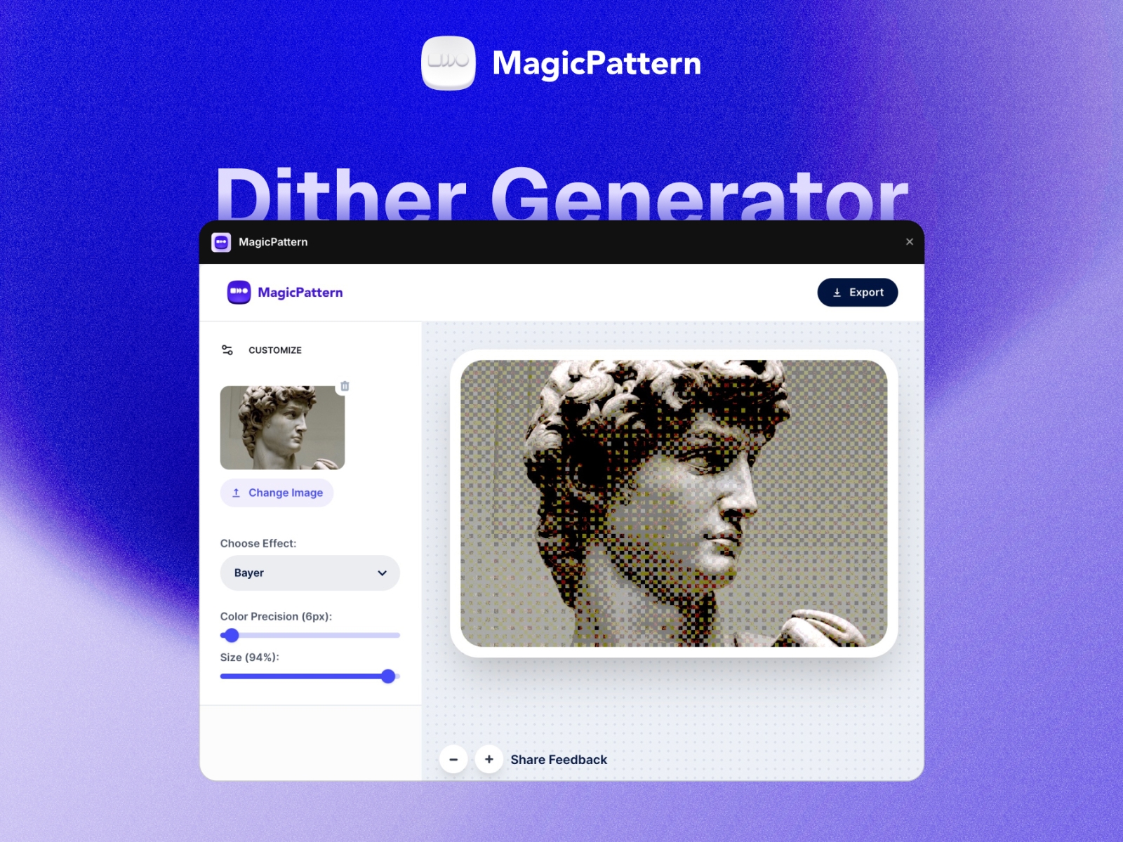 Screenshot 4 for MagicPattern, a Framer Marketplace plugin by Dimitris Raptis.