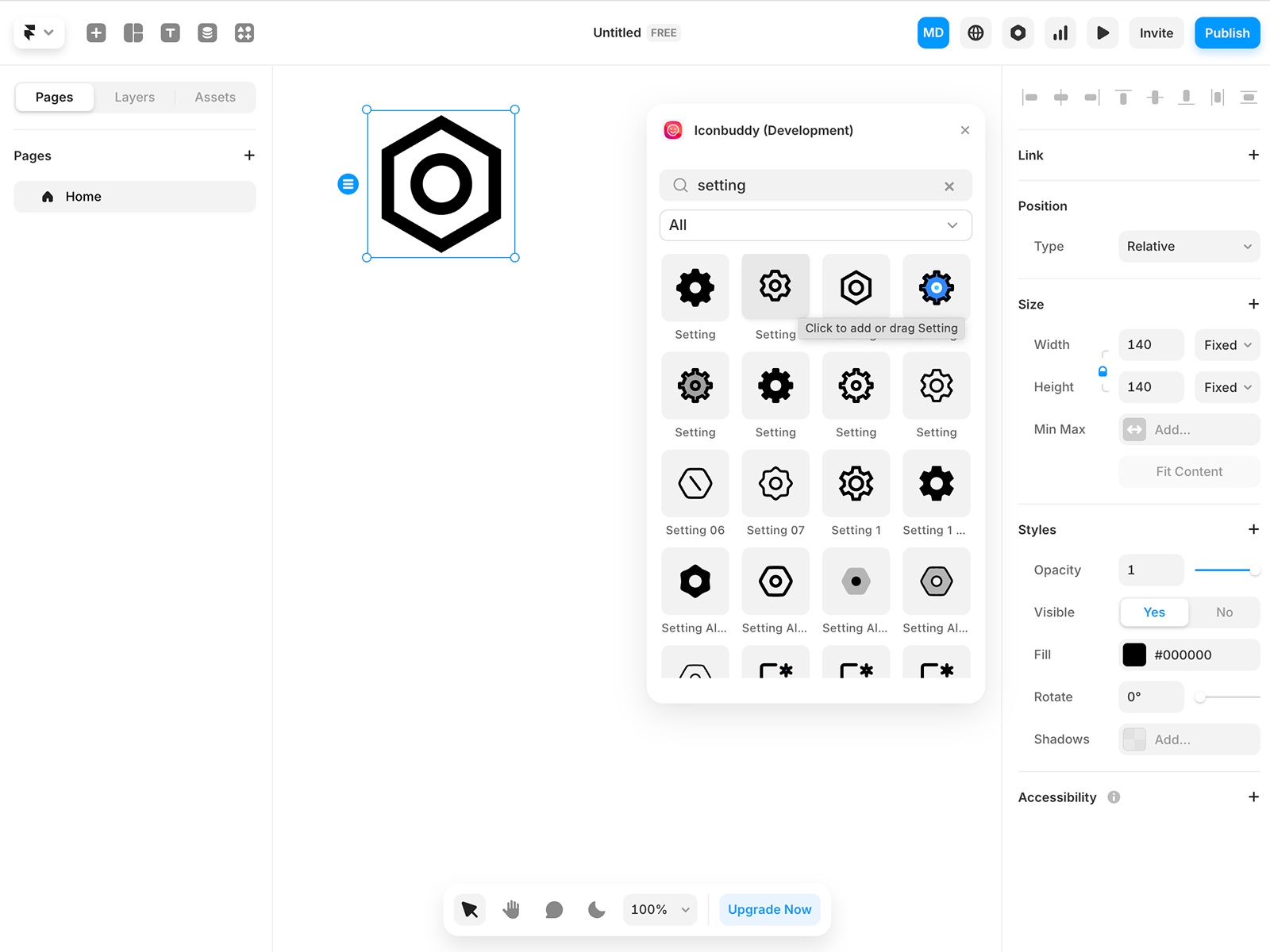 Screenshot 3 for Iconbuddy, a Framer Marketplace plugin by Mohd Danish.