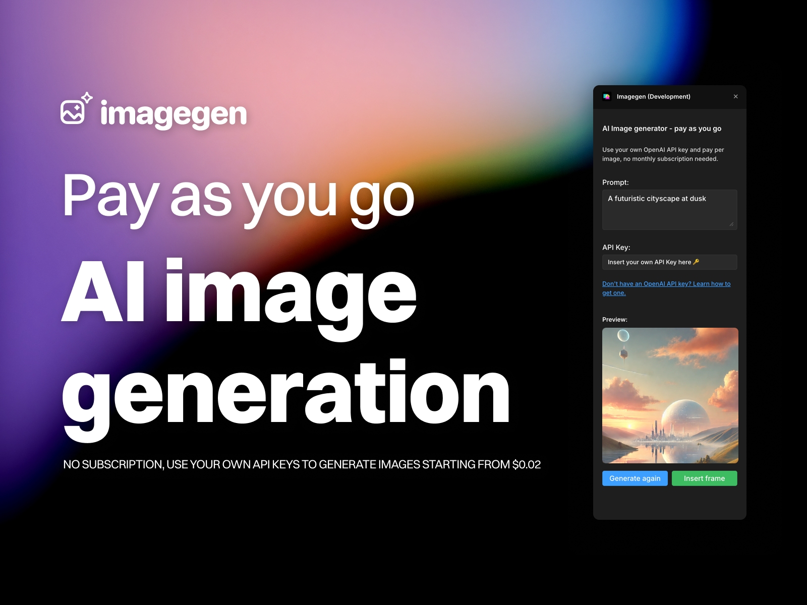 Thumbnail 1 for Imagegen, a Framer Marketplace template by new dawn studio.