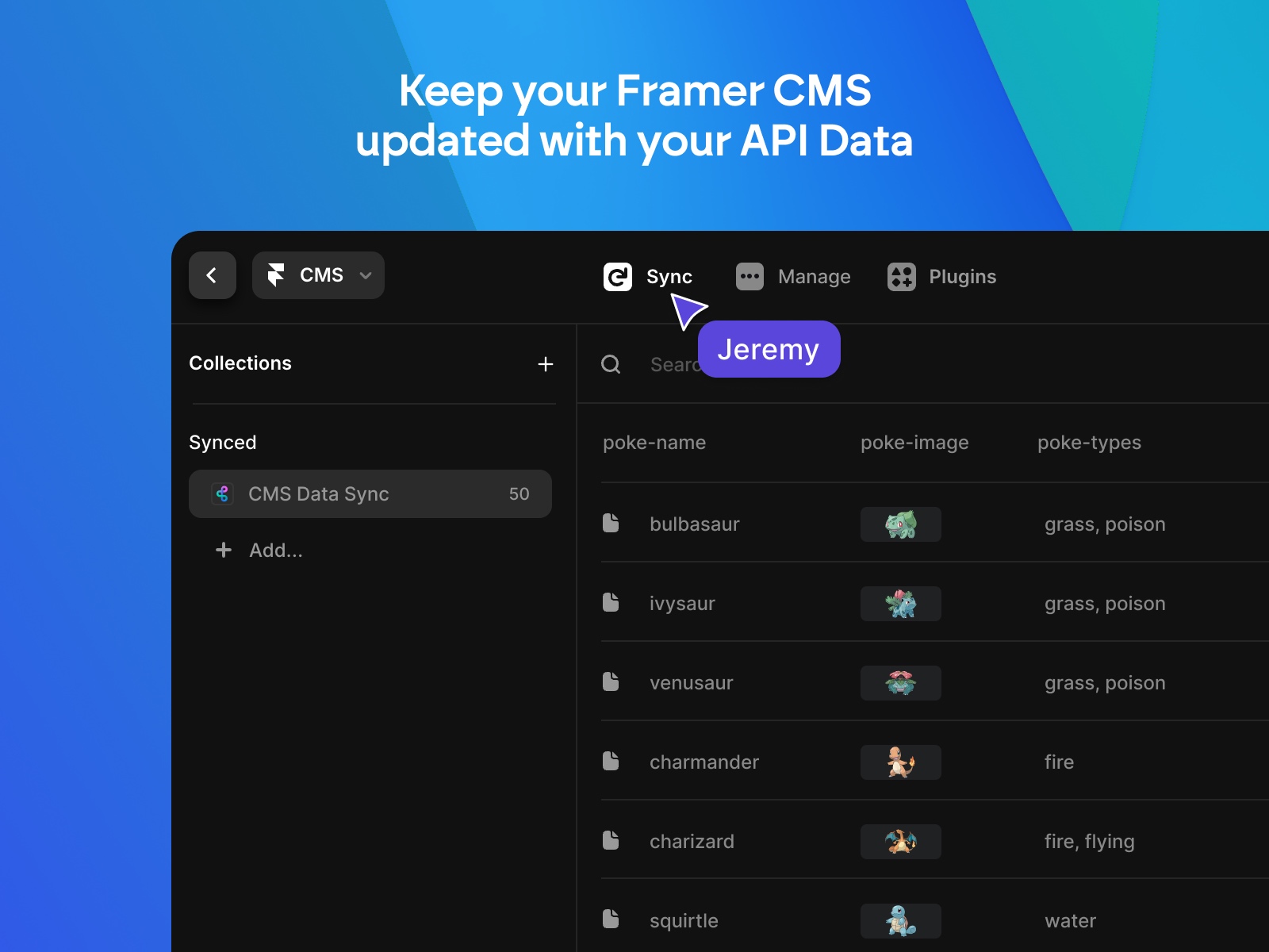 Screenshot 4 for CMS Data Sync, a Framer Marketplace plugin by BuildShip.