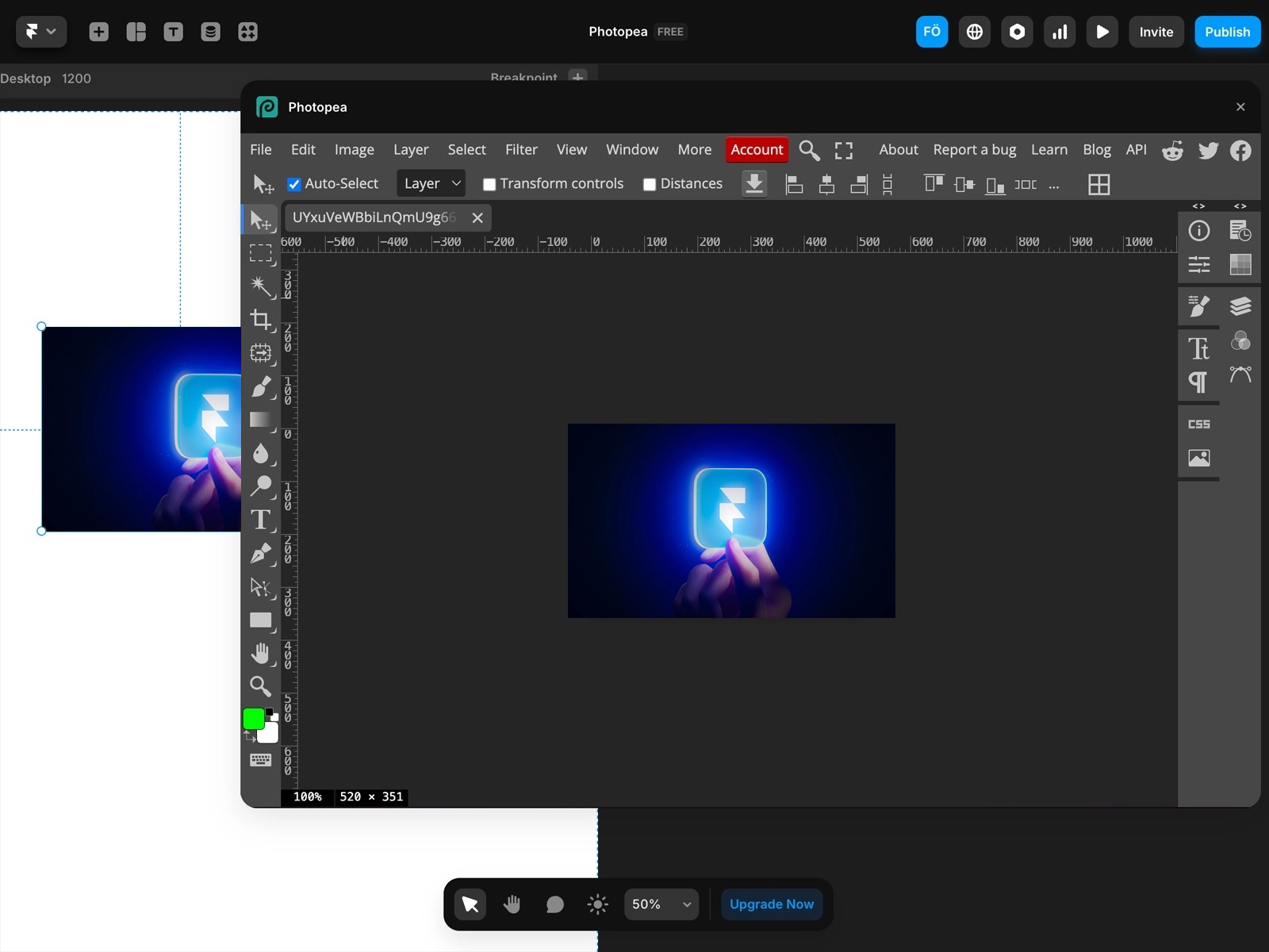 Thumbnail 2 for Photopea, a Framer Marketplace plugin by Fehmi Özüseven.