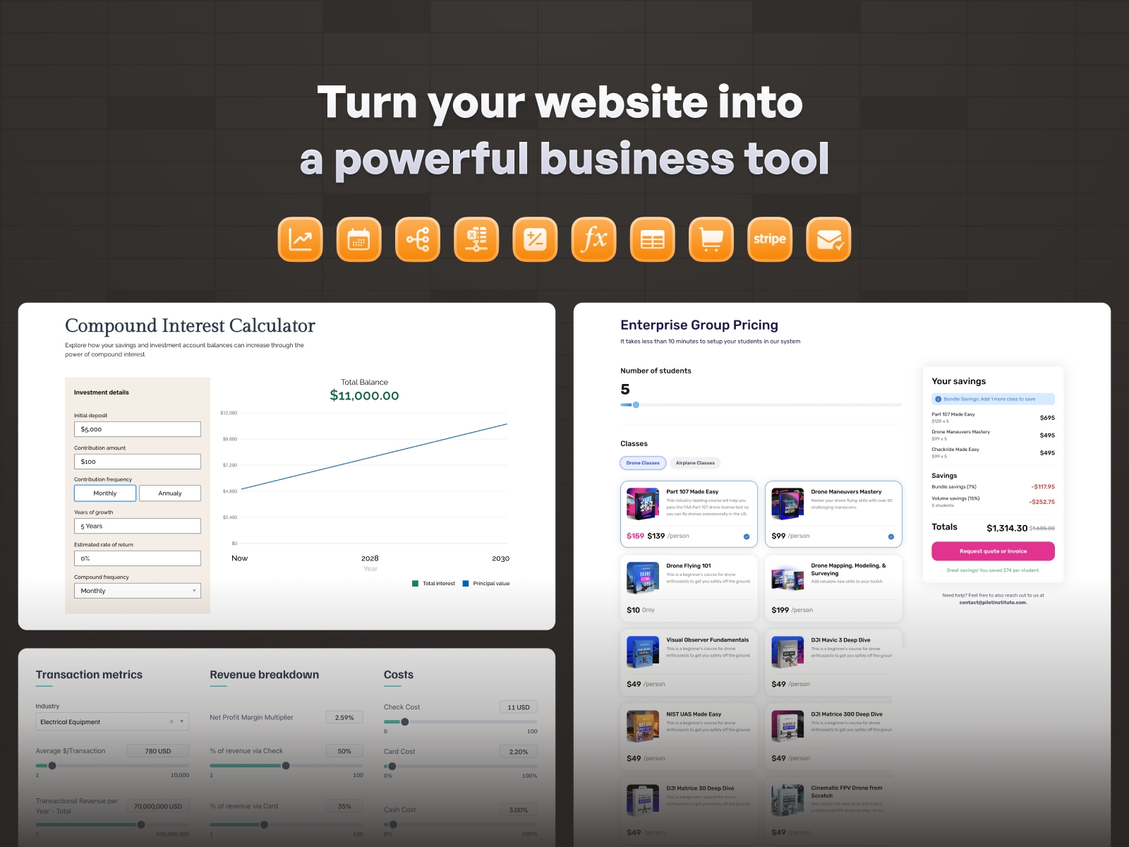 Thumbnail 2 for Convert: Custom Calculators, a Framer Marketplace plugin by ConvertCalculator.
