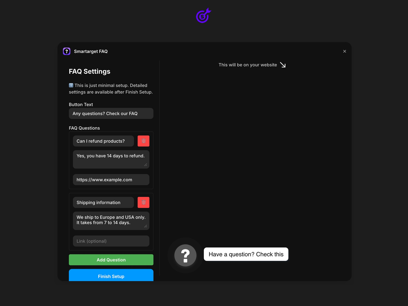 Thumbnail 2 for Smartarget FAQ, a Framer Marketplace template by Smartarget.