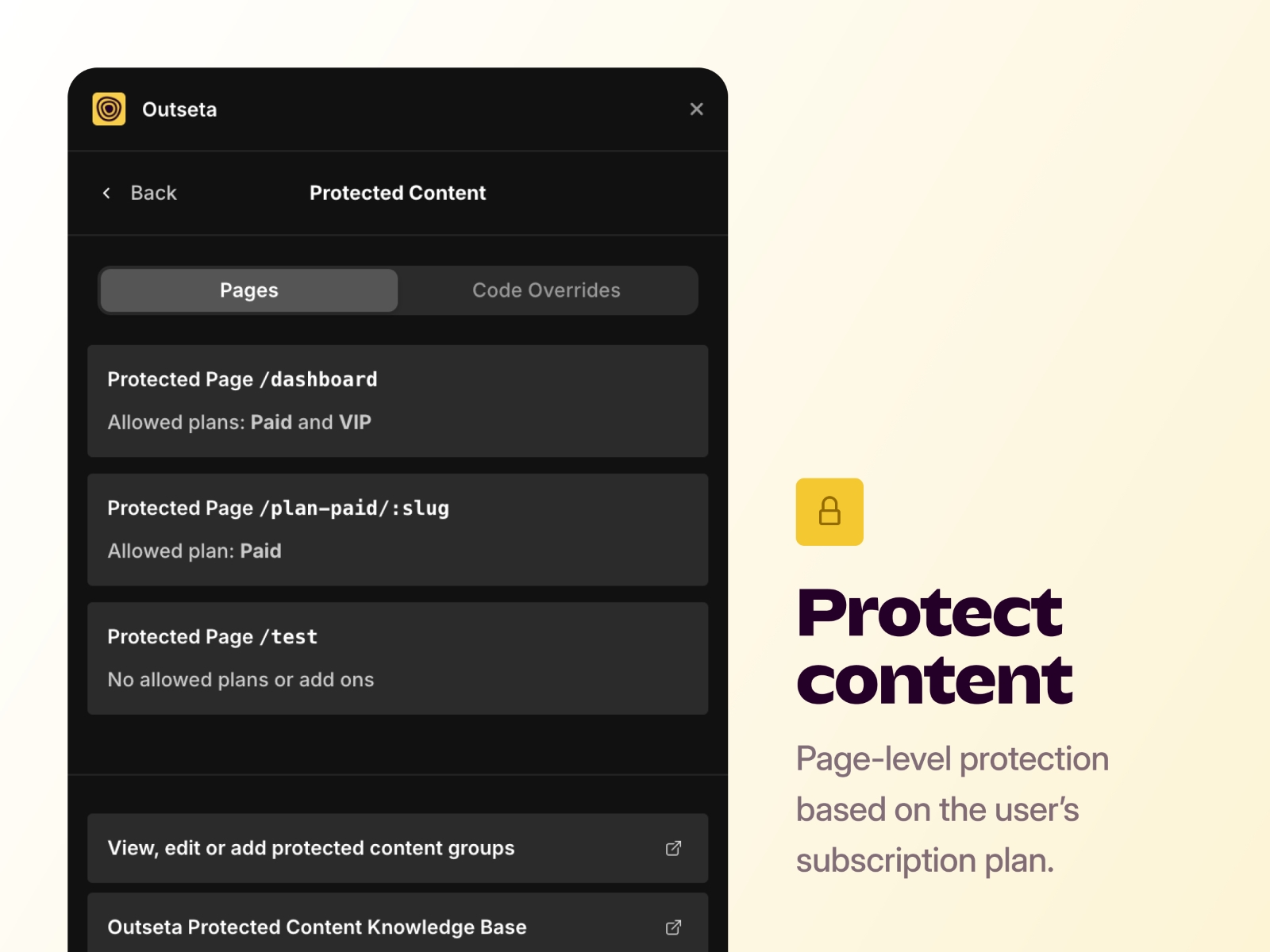 Screenshot 4 for Outseta, a Framer Marketplace plugin by Pierre Havelaar.