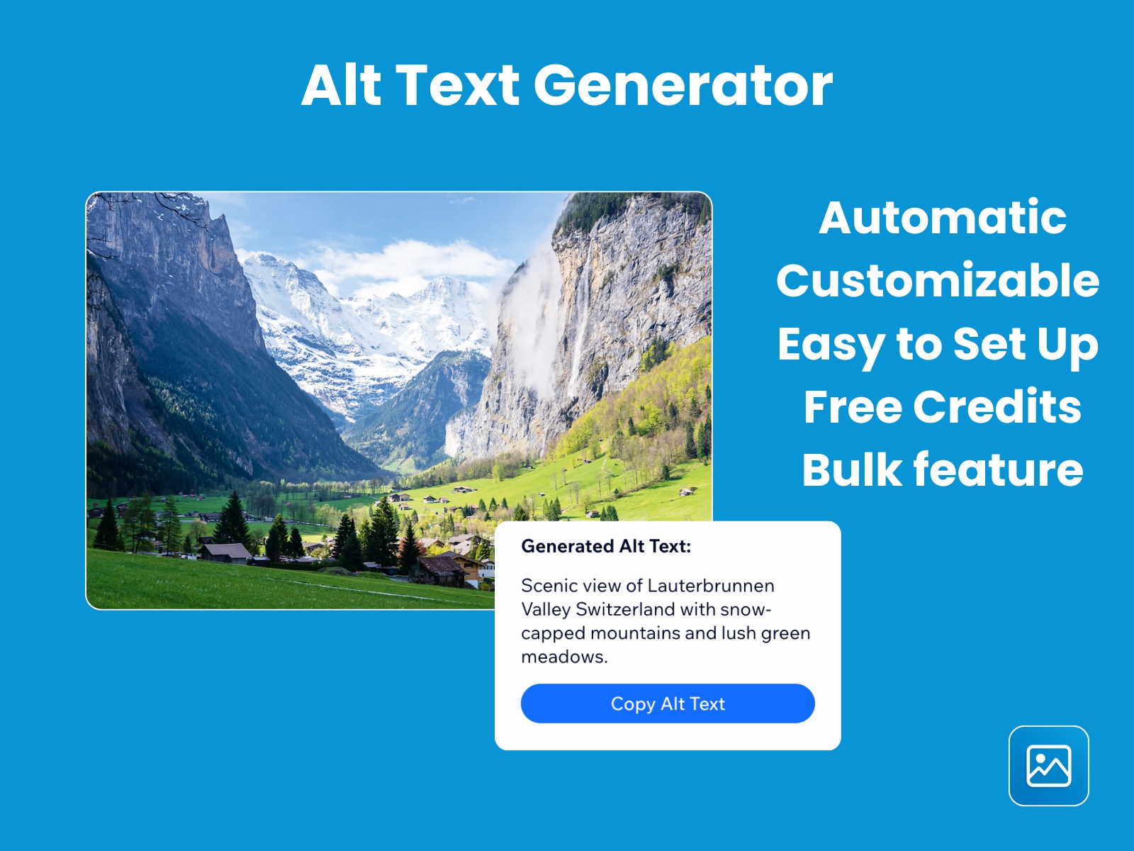 Thumbnail 1 for Alt Text Generator AI, a Framer Marketplace template by Bryam Loaiza.