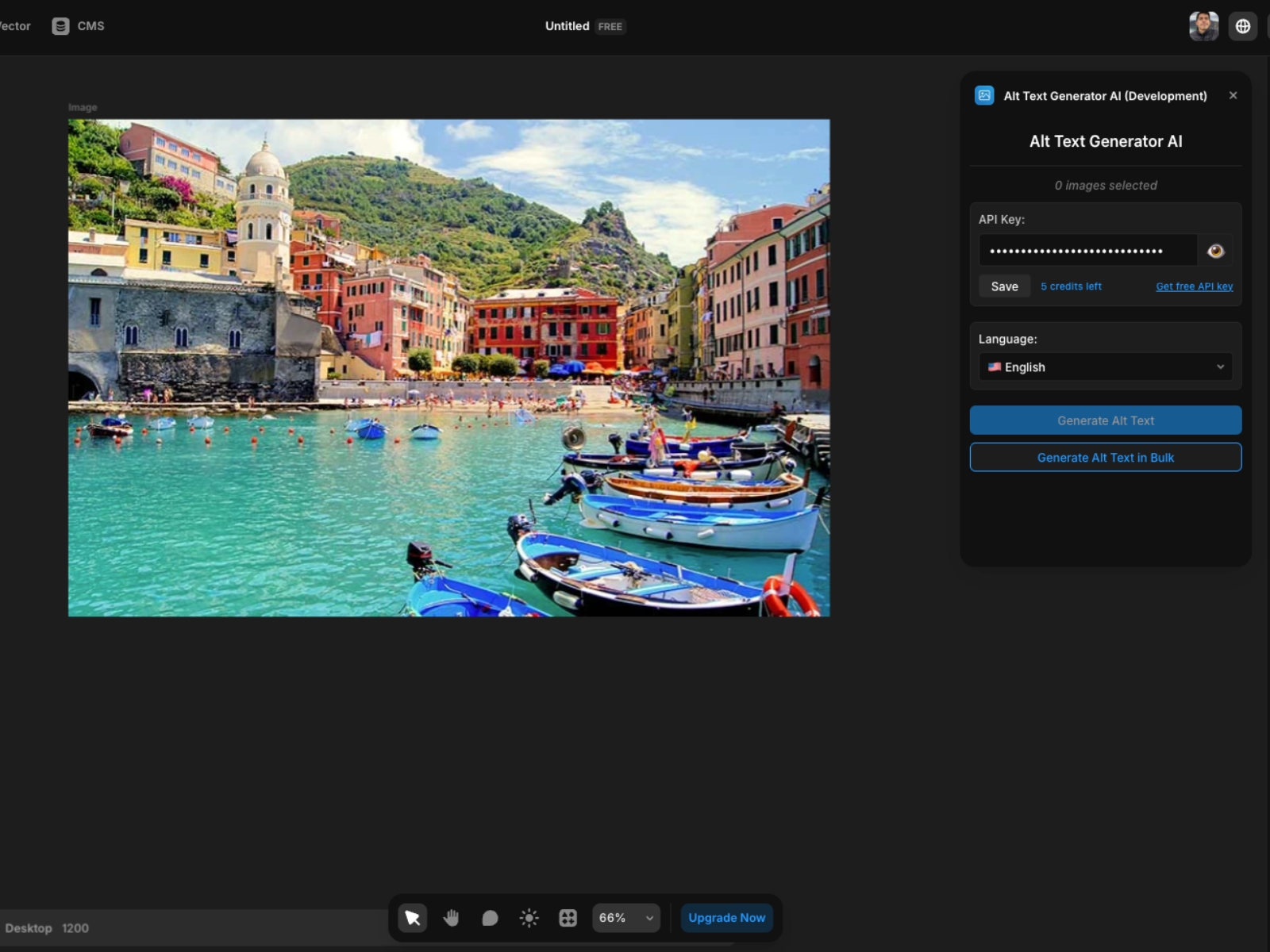 Screenshot 3 for Alt Text Generator AI, a Framer Marketplace plugin by Bryam Loaiza.