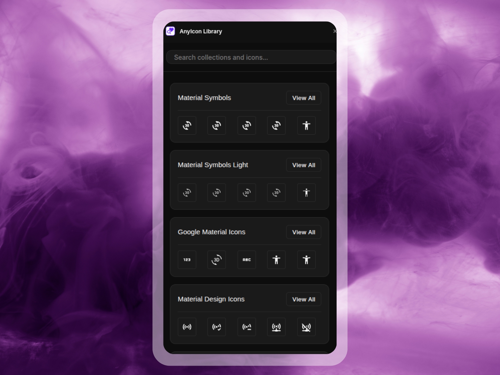 Thumbnail 1 for AnyIcon Library, a Framer Marketplace template by Sadik Sajid.