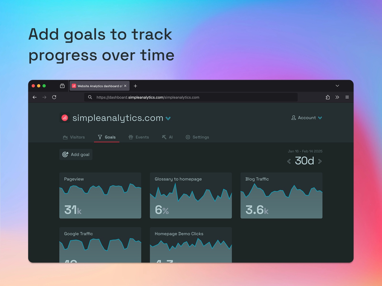 Screenshot 4 for Simple Analytics, a Framer Marketplace plugin by Simple Analytics.