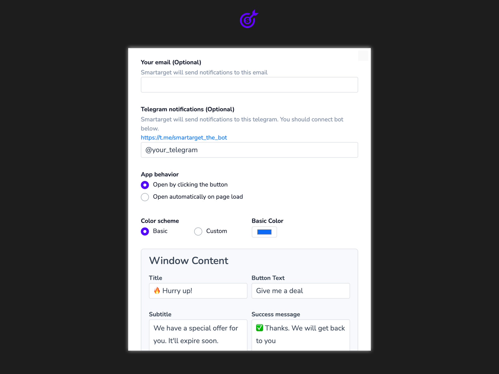 Thumbnail 2 for Smartarget Countdown Popup, a Framer Marketplace template by Smartarget.