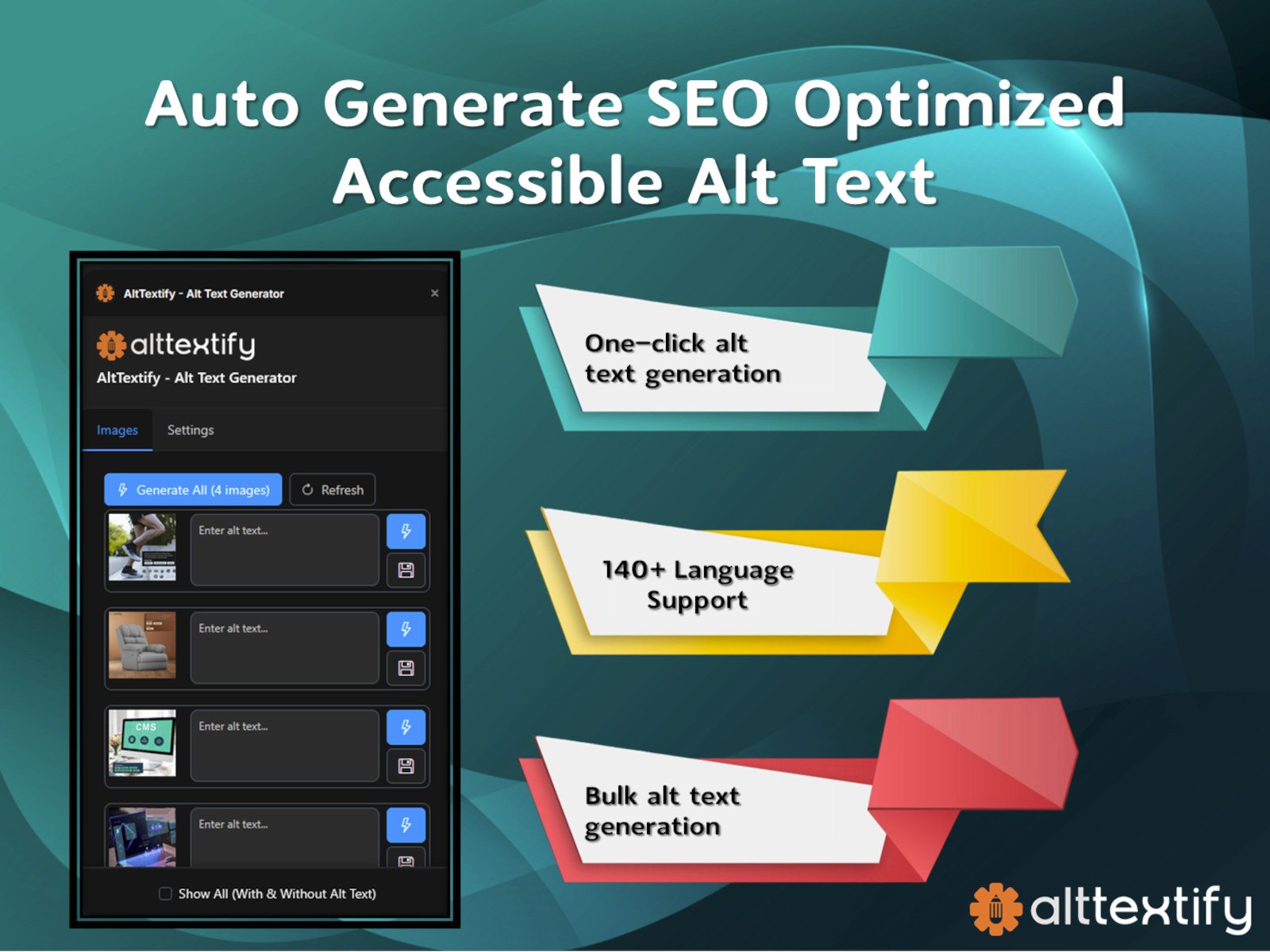 Thumbnail 1 for AltTextify - Alt Text Generator, a Framer Marketplace template by AltTextify Net.