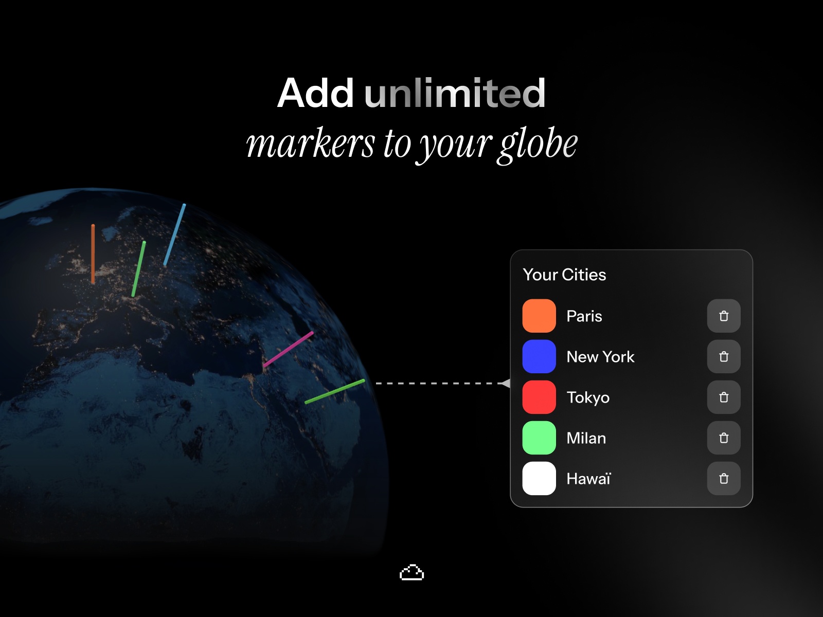 Thumbnail 2 for Globe Map, a Framer Marketplace template by Umut Sevinc.