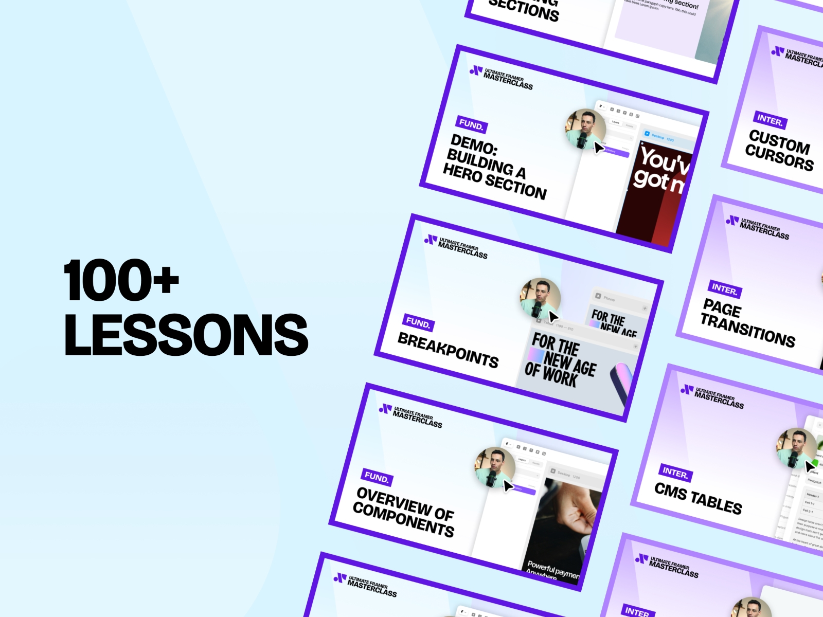 Thumbnail 2 for Framer Masterclass, a Framer Marketplace template by Insert Frame.