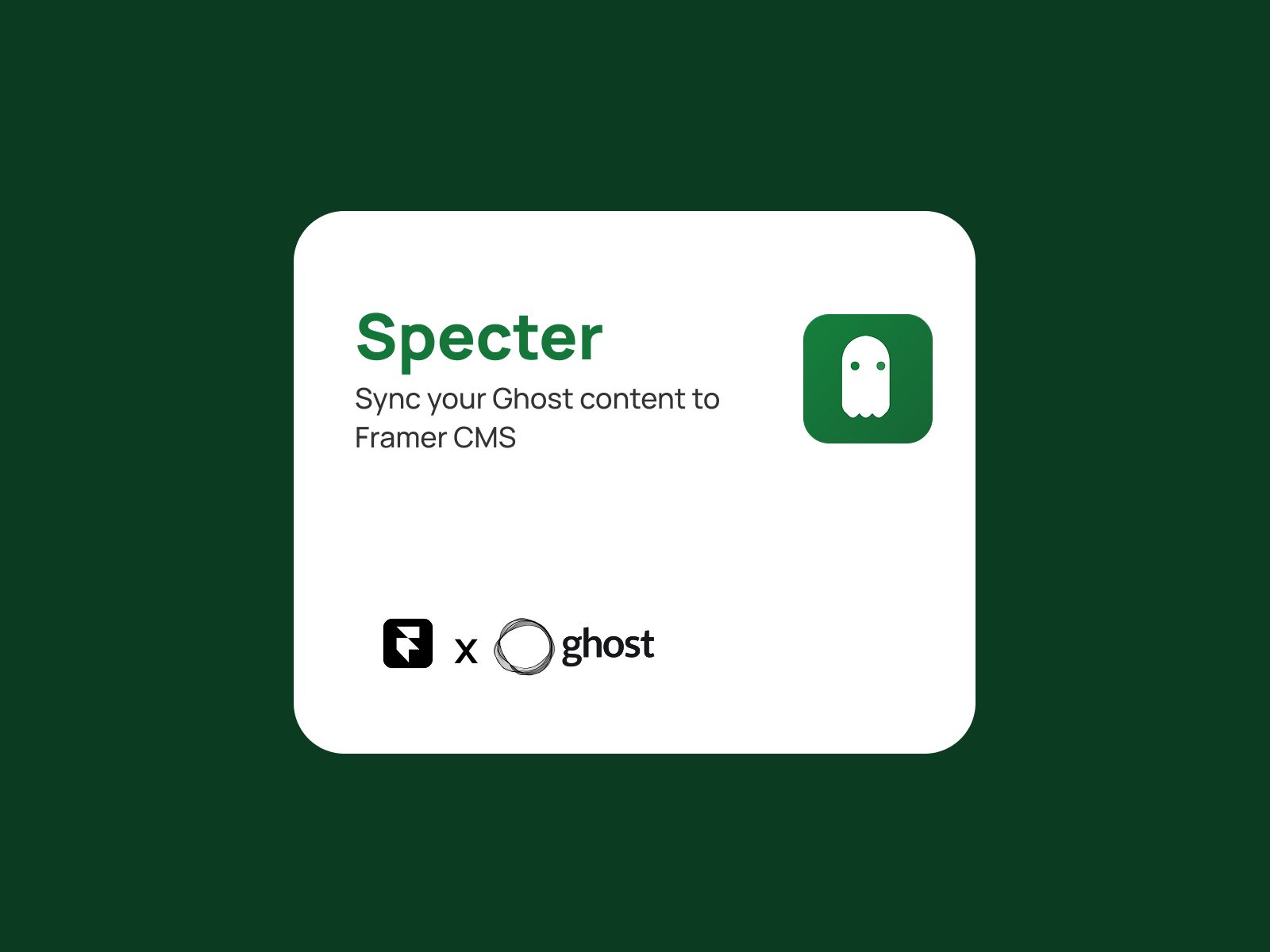 Thumbnail 1 for Specter, a Framer Marketplace plugin by Nathan Ryver.