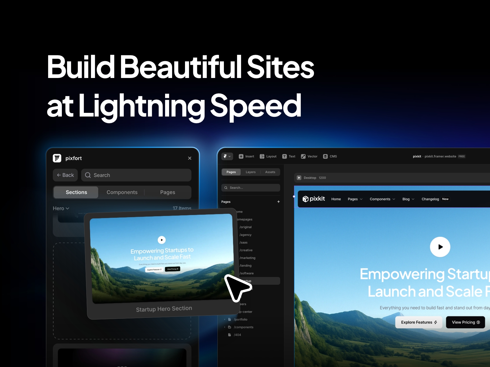 Thumbnail 2 for pixfort Plugin, a Framer Marketplace template by pixfort.