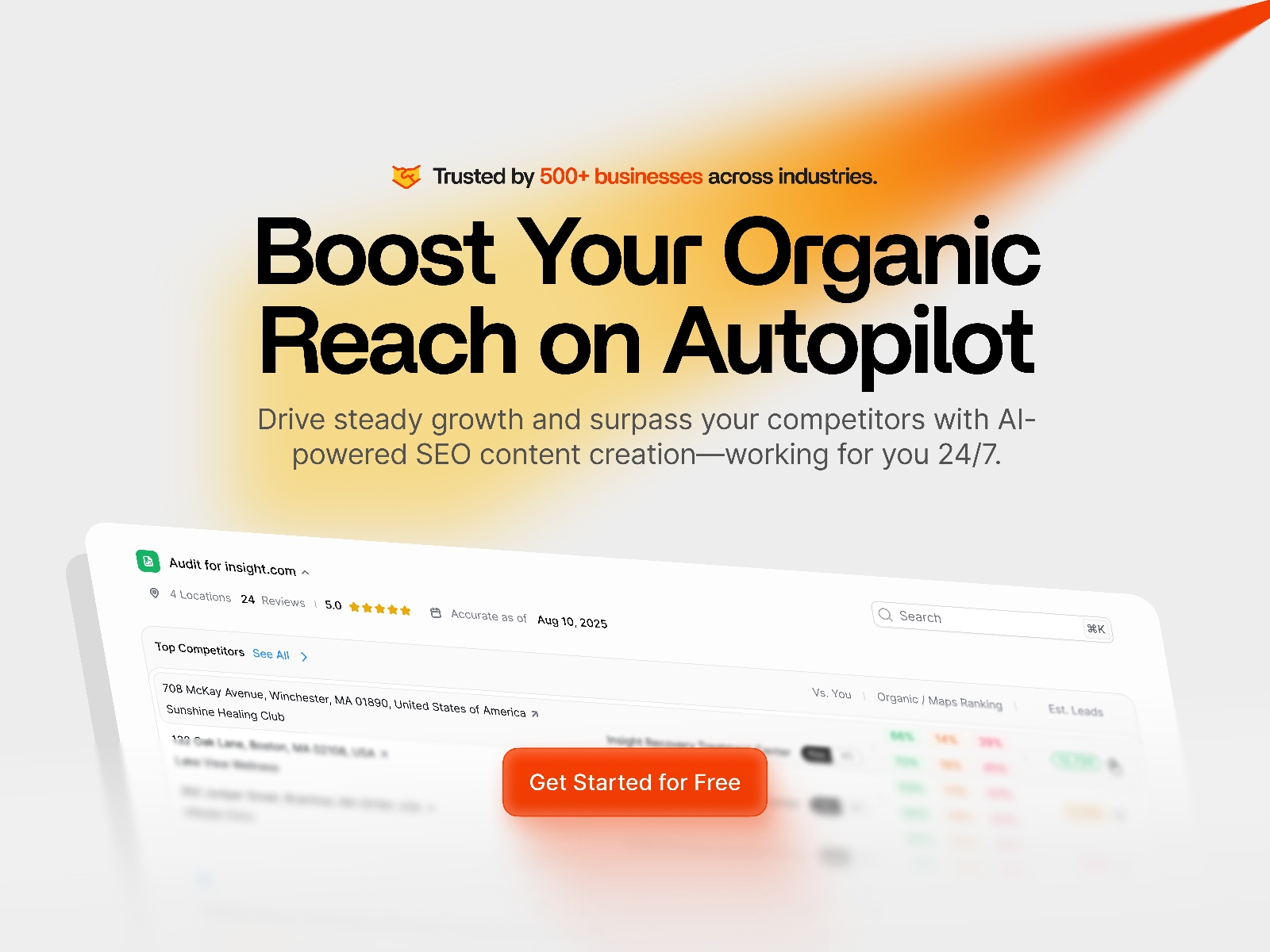 Thumbnail 1 for Rank.ai - Rank higher with AI SEO, a Framer Marketplace template by Team Rank.ai.