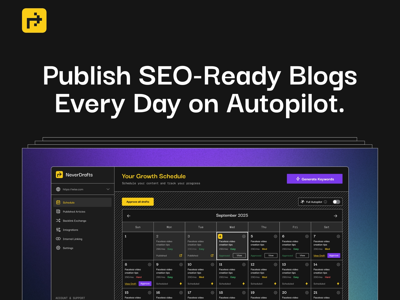 Thumbnail 1 for Neverdrafts, a Framer Marketplace template by NeverDrafts.