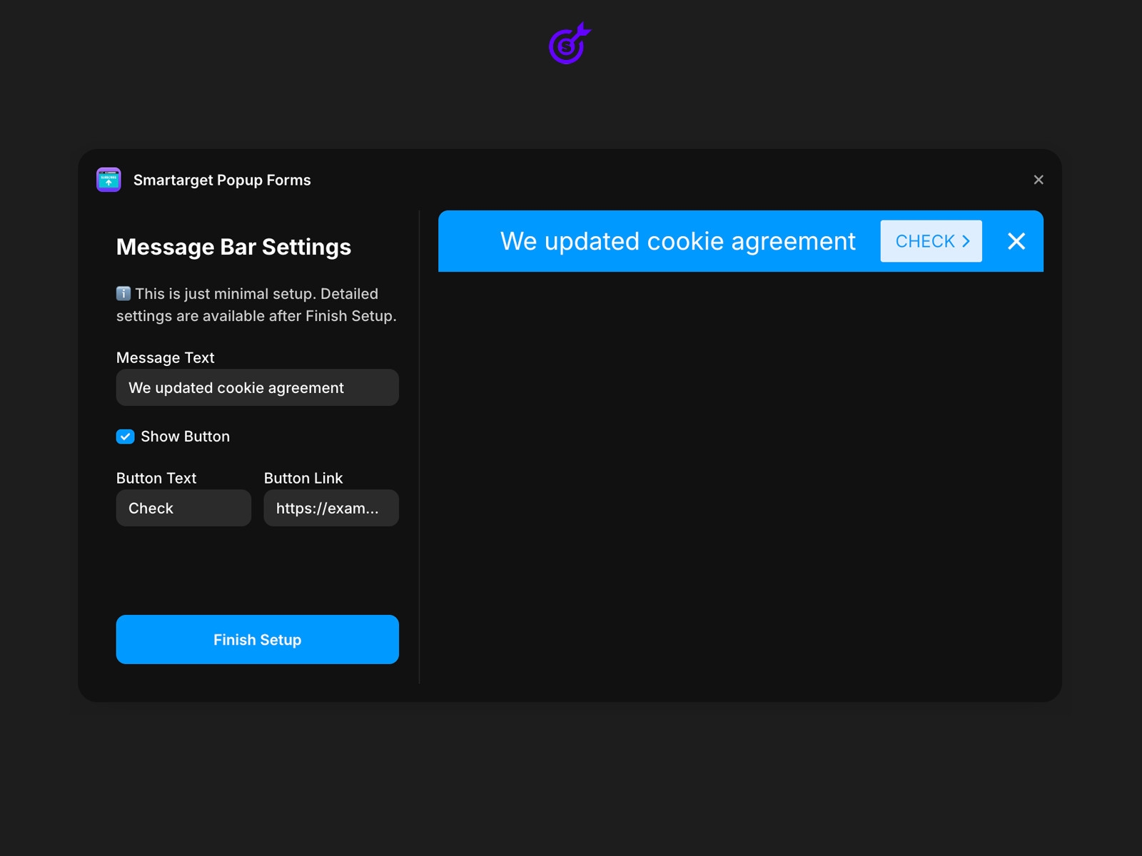 Thumbnail 2 for Smartarget Message Bar, a Framer Marketplace template by Smartarget.