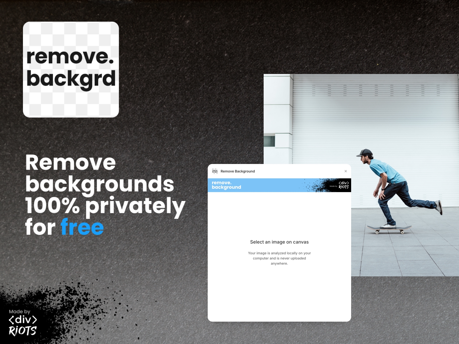 Screenshot 1 for Remove Background, a Framer Marketplace plugin by <Div>Riots.