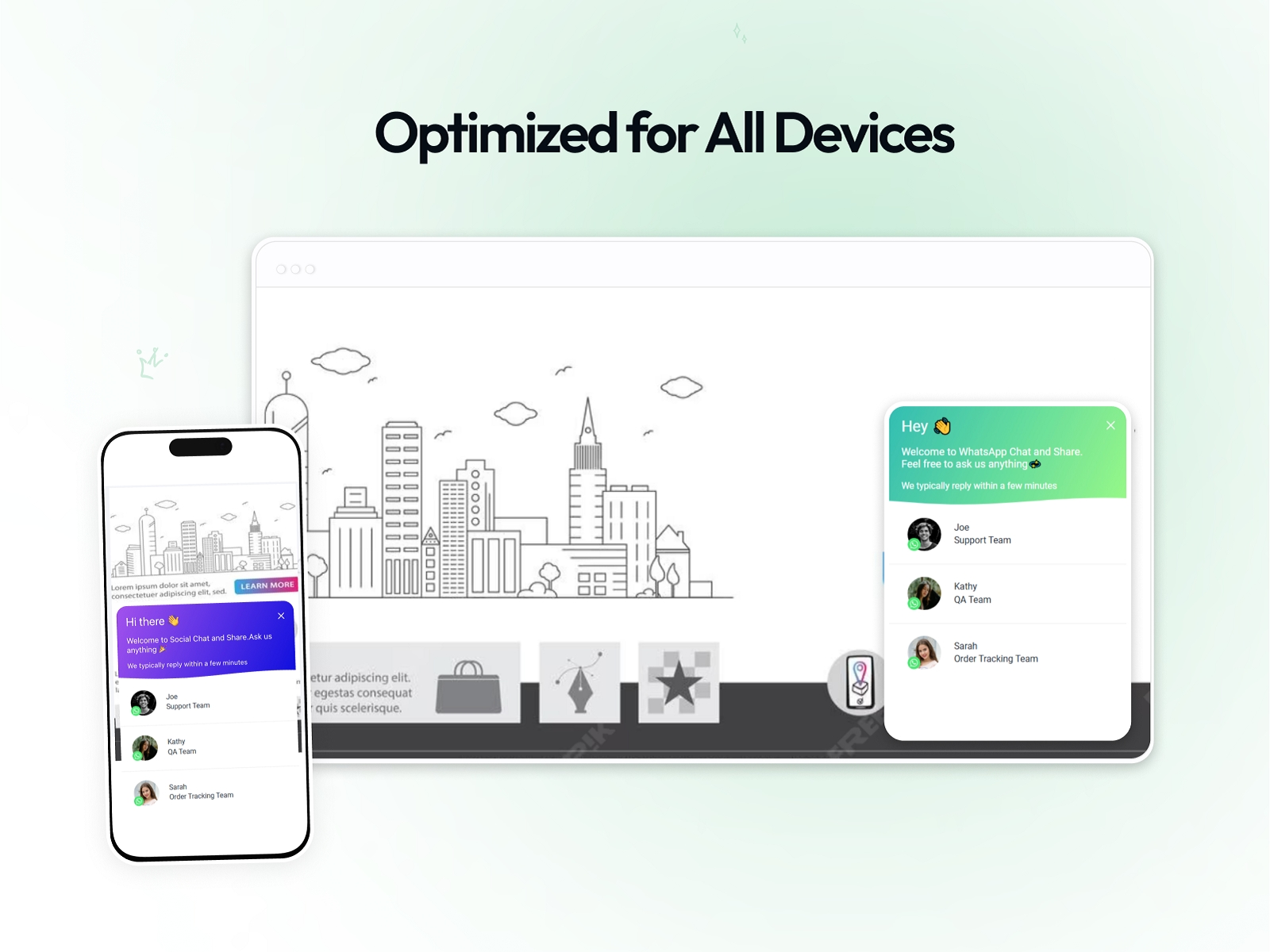Screenshot 4 for PlumSpace: WhatsApp Chat, a Framer Marketplace plugin by PlumSpace.