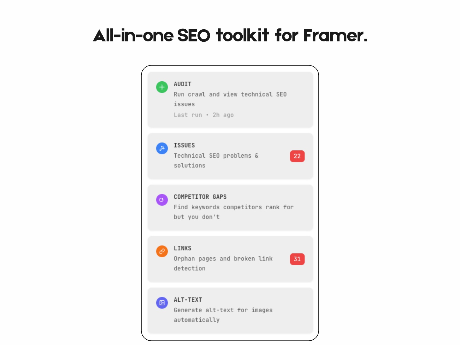 Thumbnail 1 for NoCodeAEO, a Framer Marketplace template by Giki Tech.