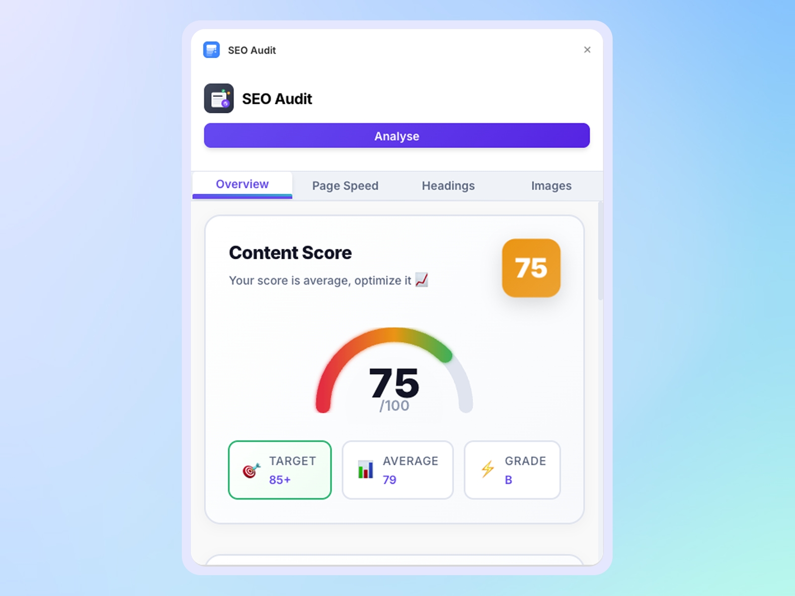 Thumbnail 1 for SEO Audit, a Framer Marketplace template by Pixels Dev.