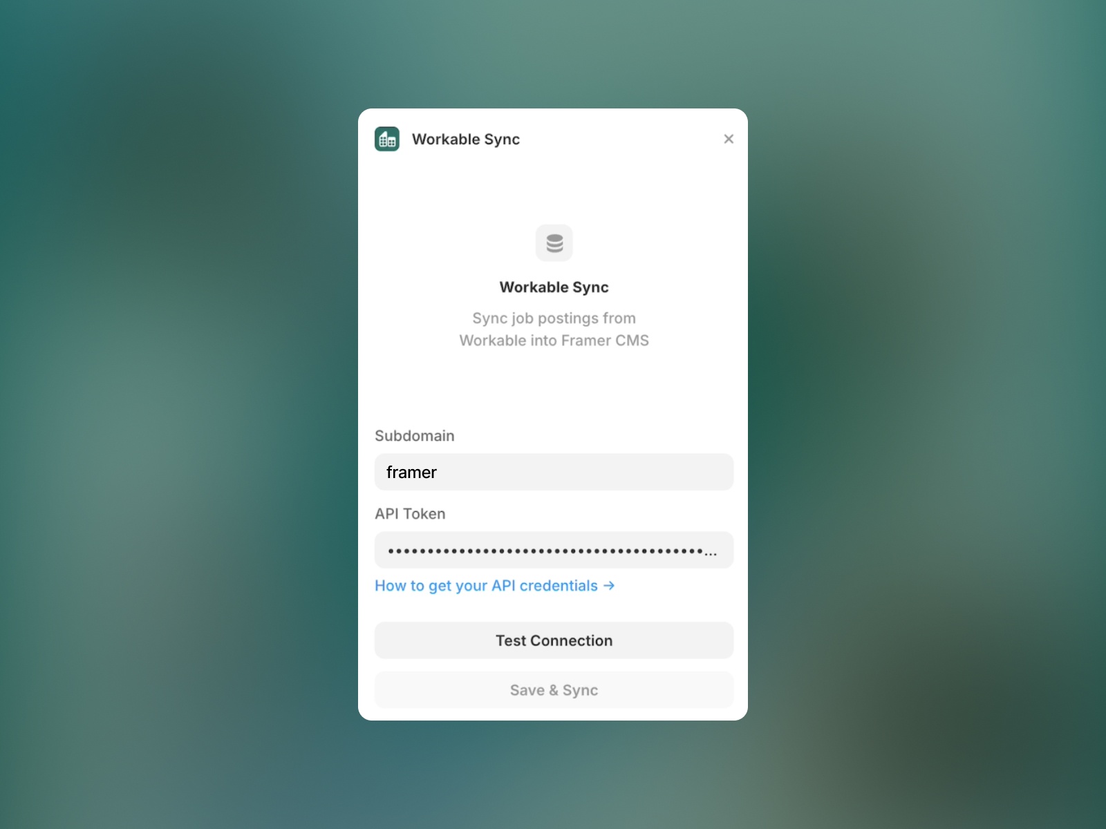 Thumbnail 1 for Workable Sync, a Framer Marketplace plugin by Trueform.