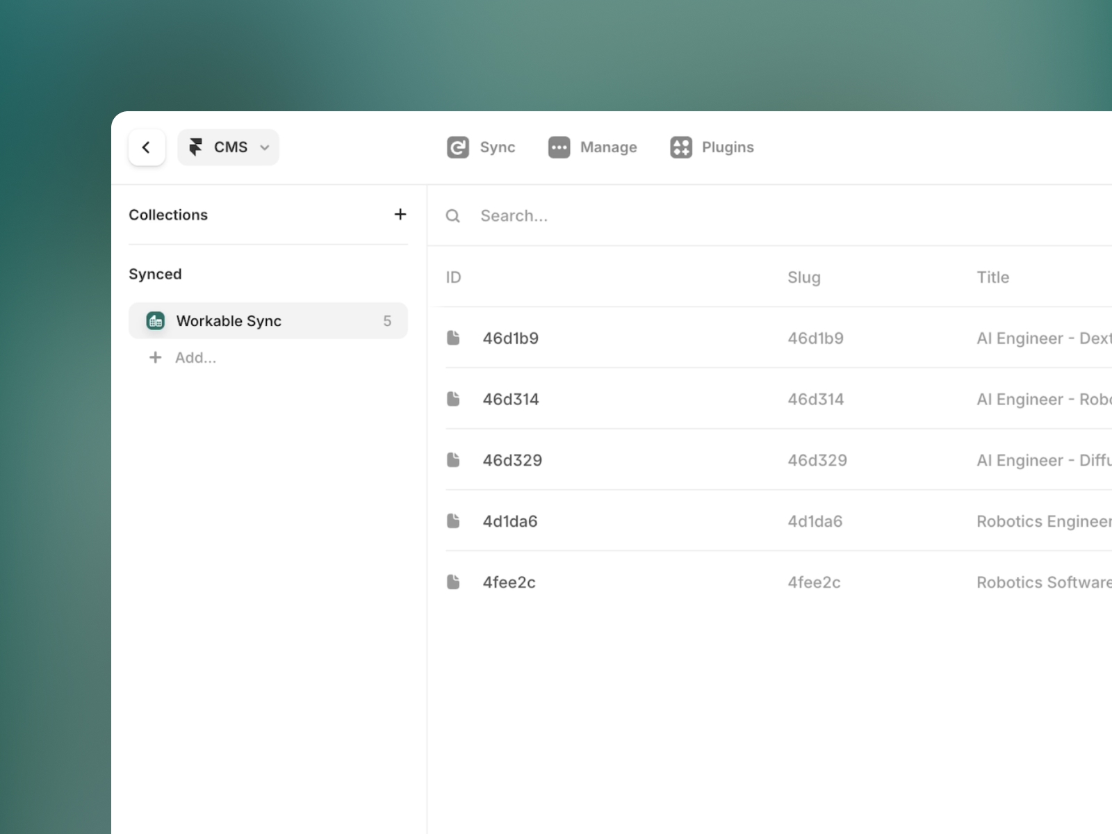 Thumbnail 2 for Workable Sync, a Framer Marketplace plugin by Trueform.