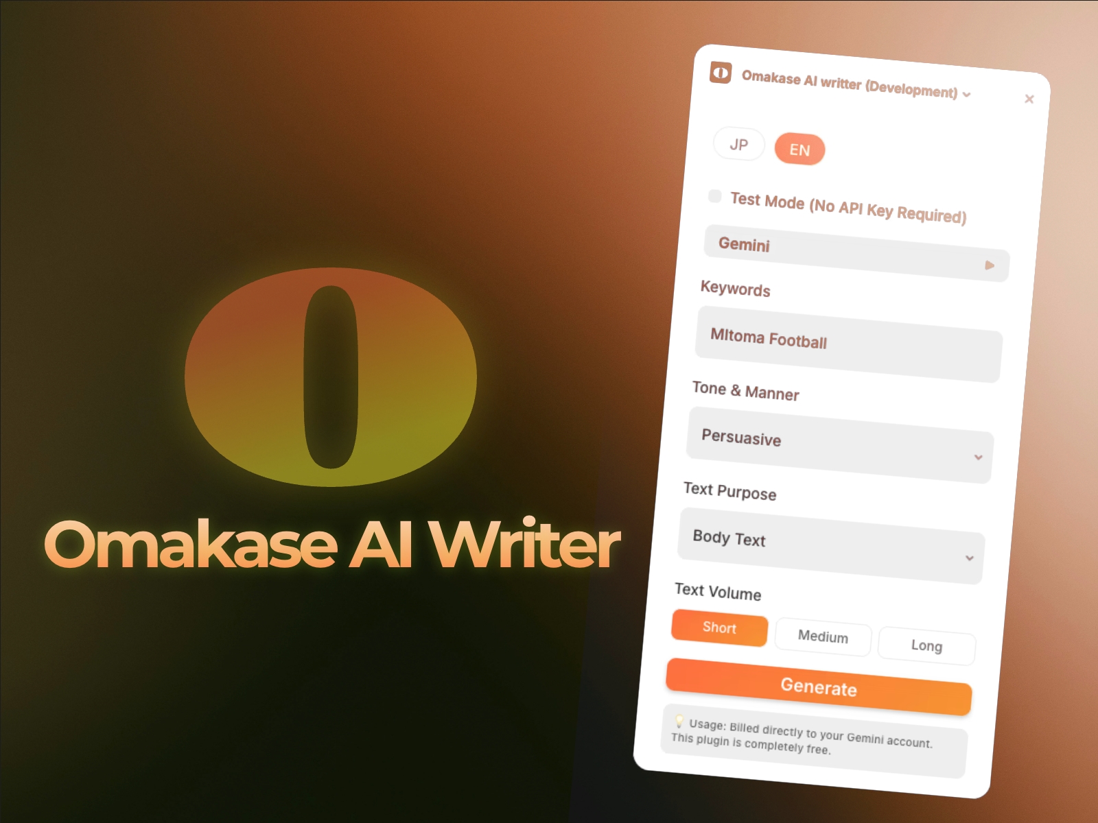 Thumbnail 1 for Omakase AI Writter, a Framer Marketplace template by Pitaly 8.
